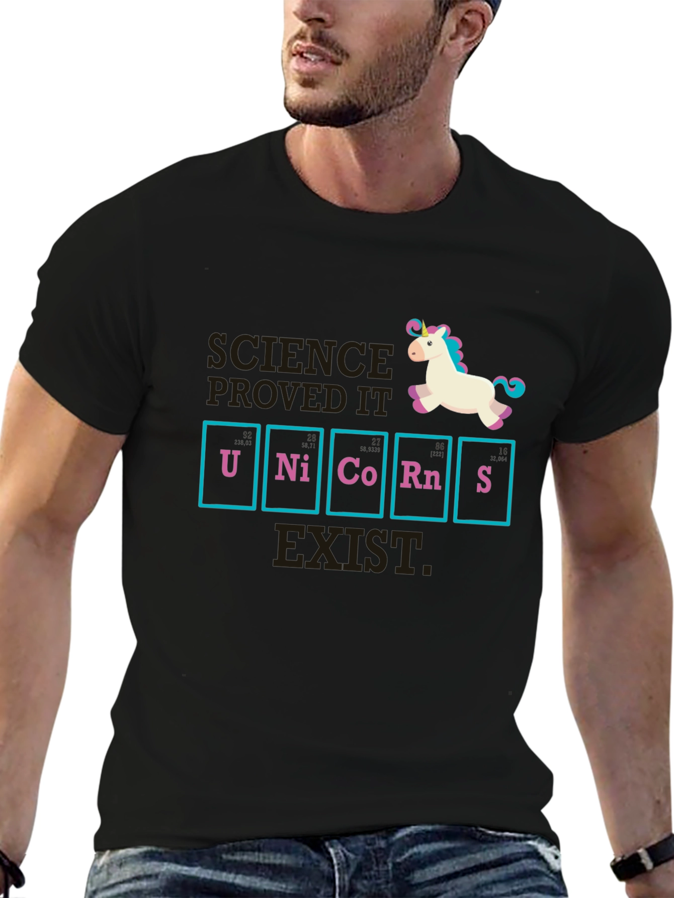Black Science Proved It Unicorns Exist T-Shirt view 6