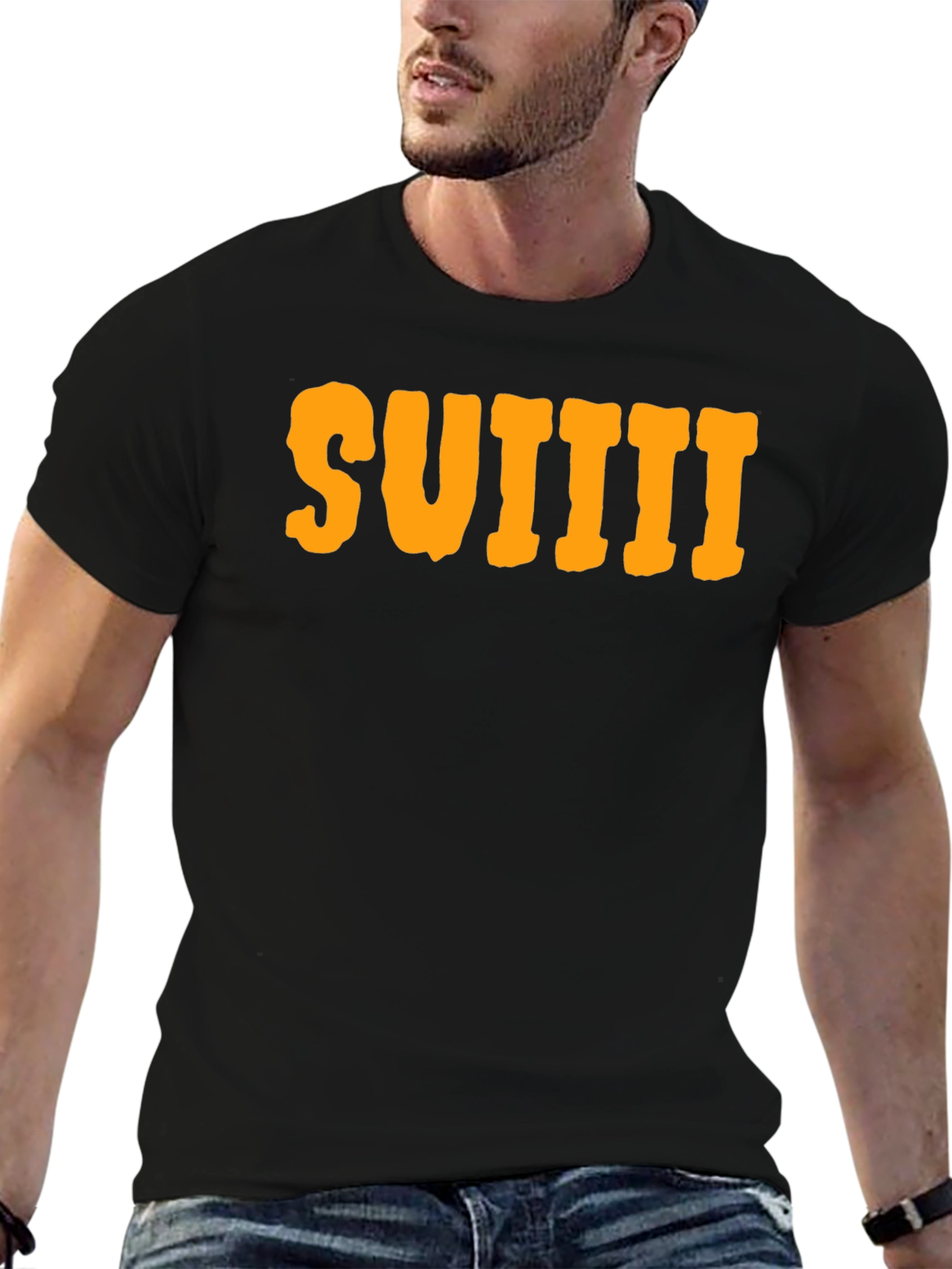 Black Suiiii Graphic T-Shirt - Casual Cotton Tee view 6