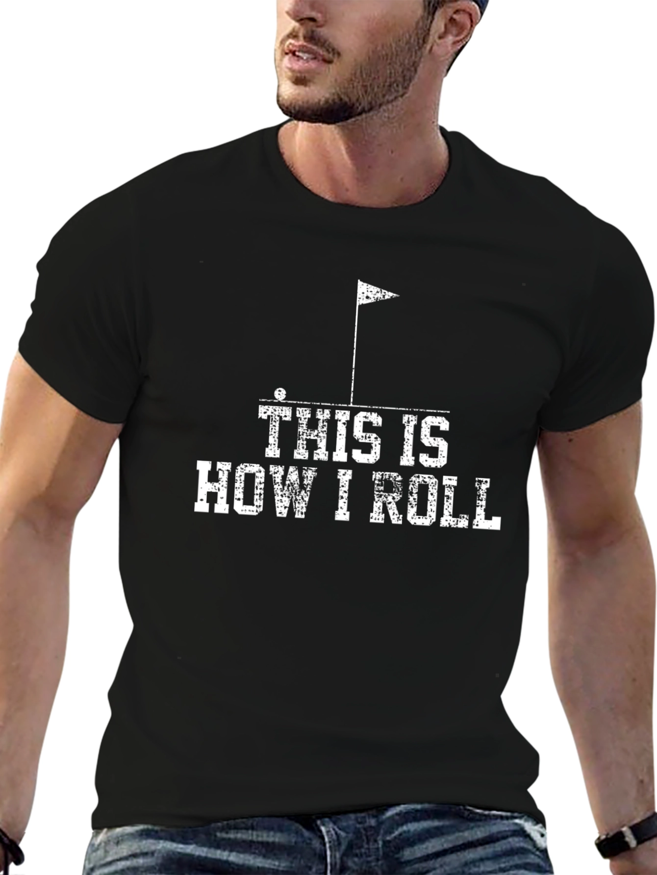 Black Golf This is How I Roll Graphic T-Shirt view 6