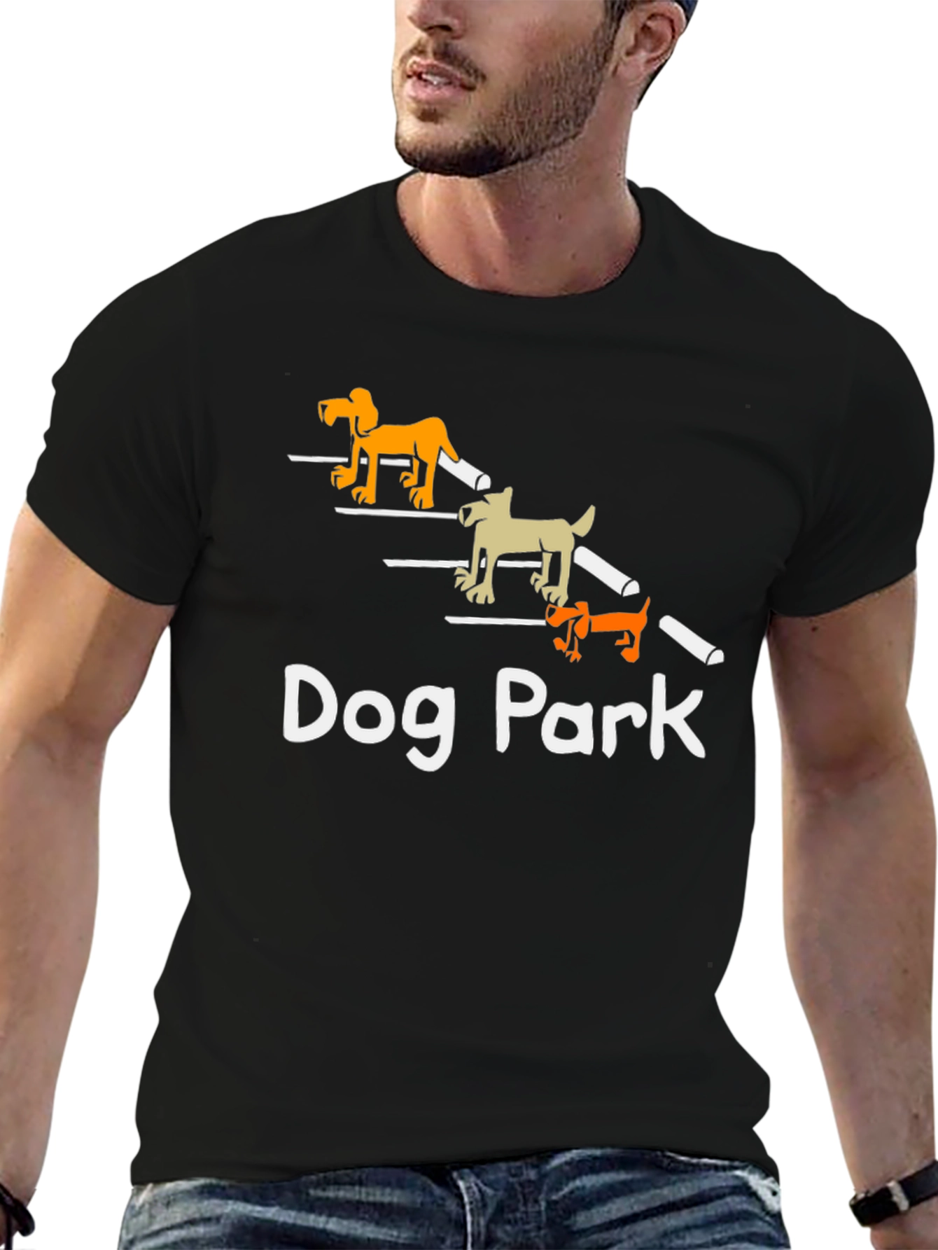 Black Dog Park T-Shirt Funny Dog Lover Tee view 6