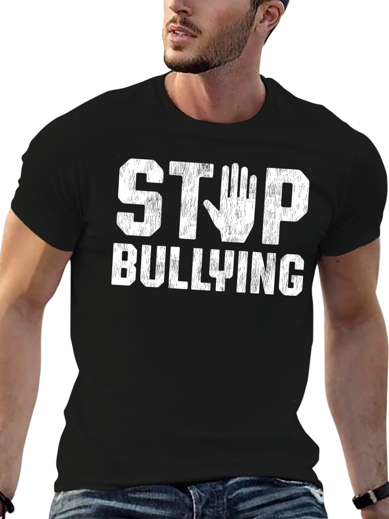 Black Stop Bullying Graphic Tee - Black T-Shirt view 6