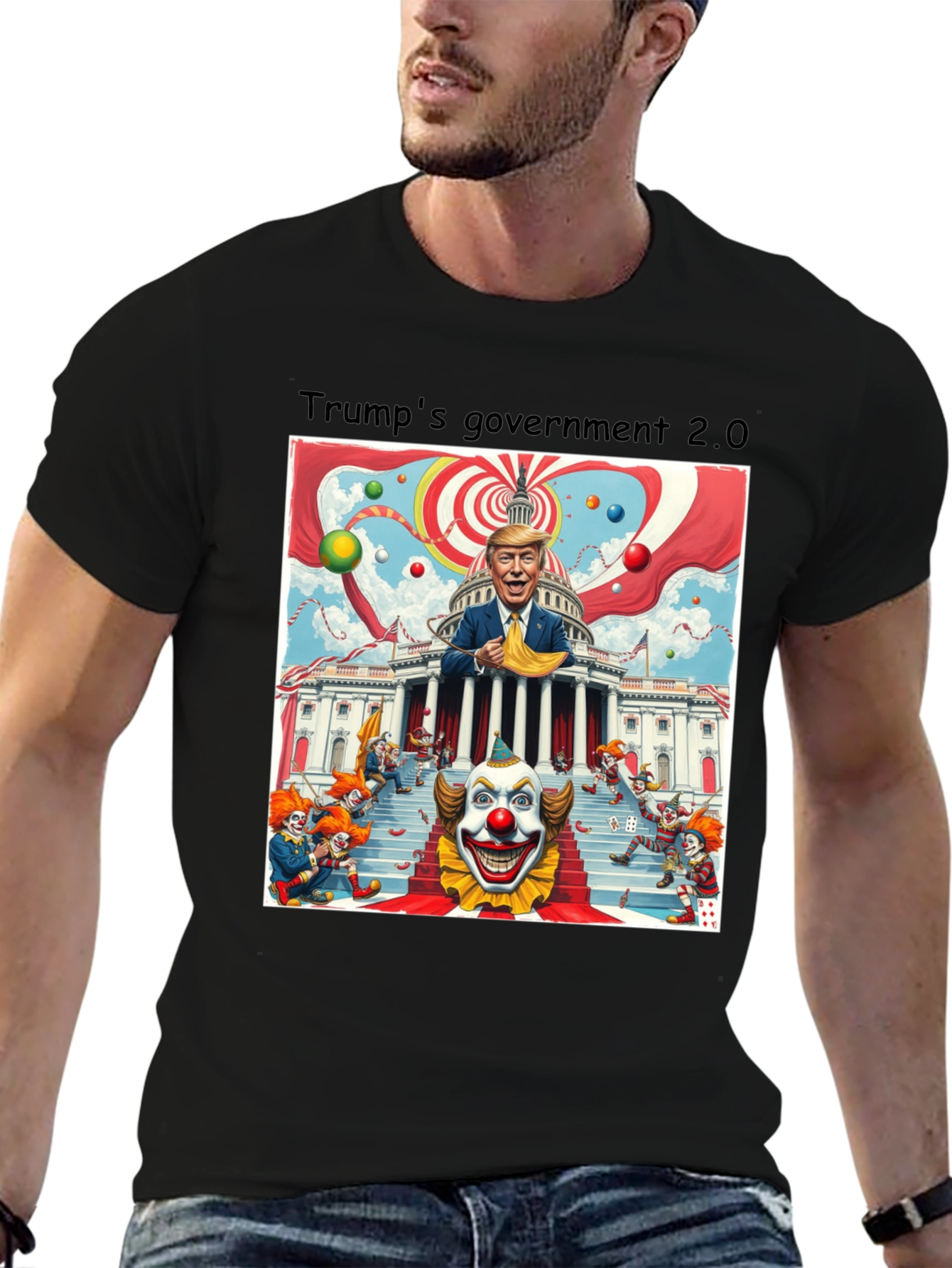 Black Trump's Government 2.0 T-Shirt view 6