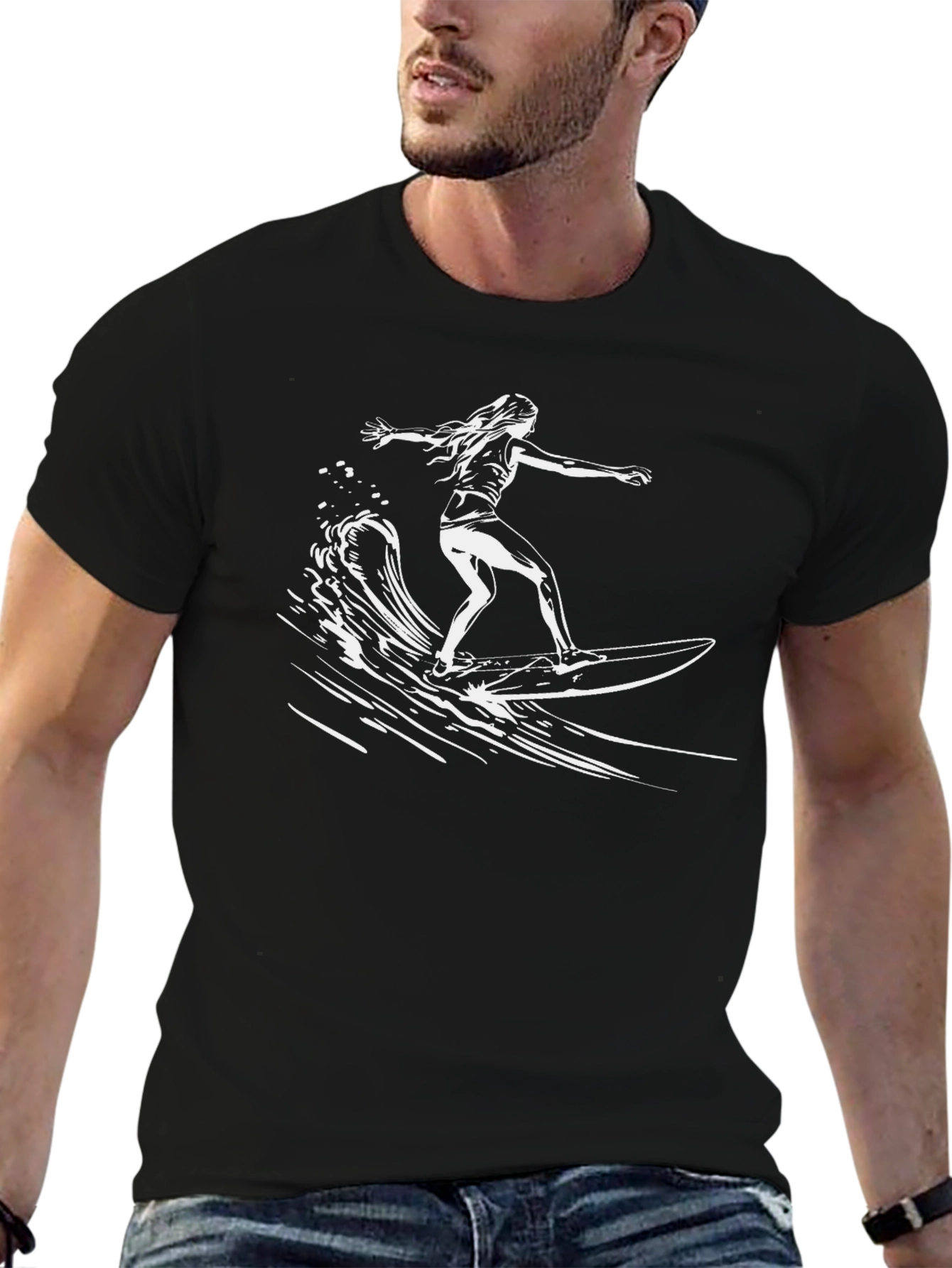 Surfer Girl Graphic T-Shirt - 6