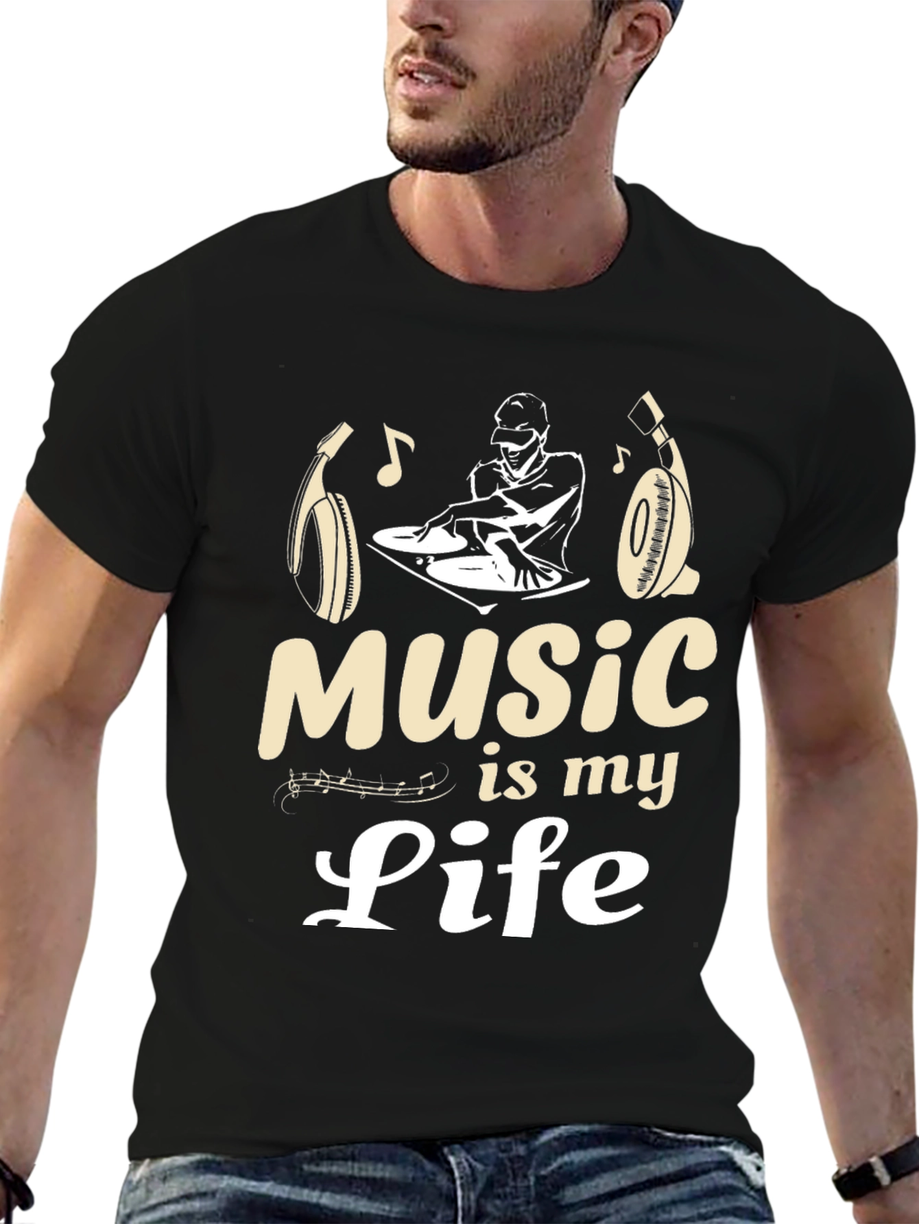Black Music is My Life Graphic Tee view 6