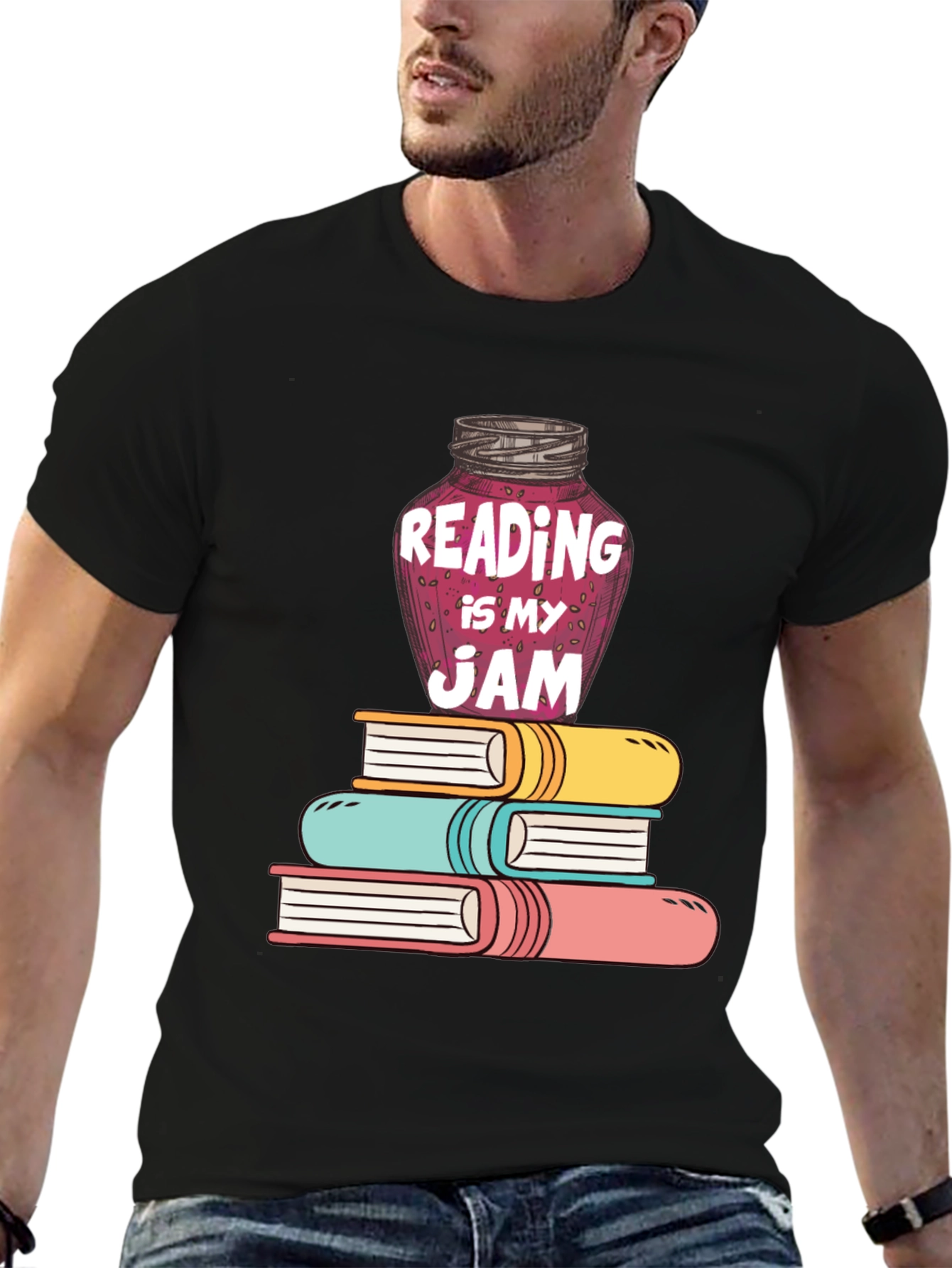Black Reading is My Jam Graphic Tee view 6