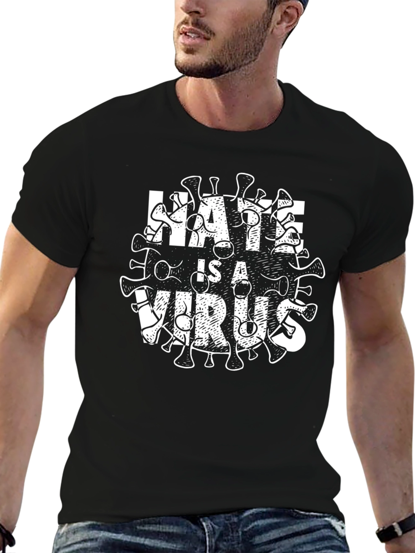 Hate is a Virus Graphic T-Shirt - 6