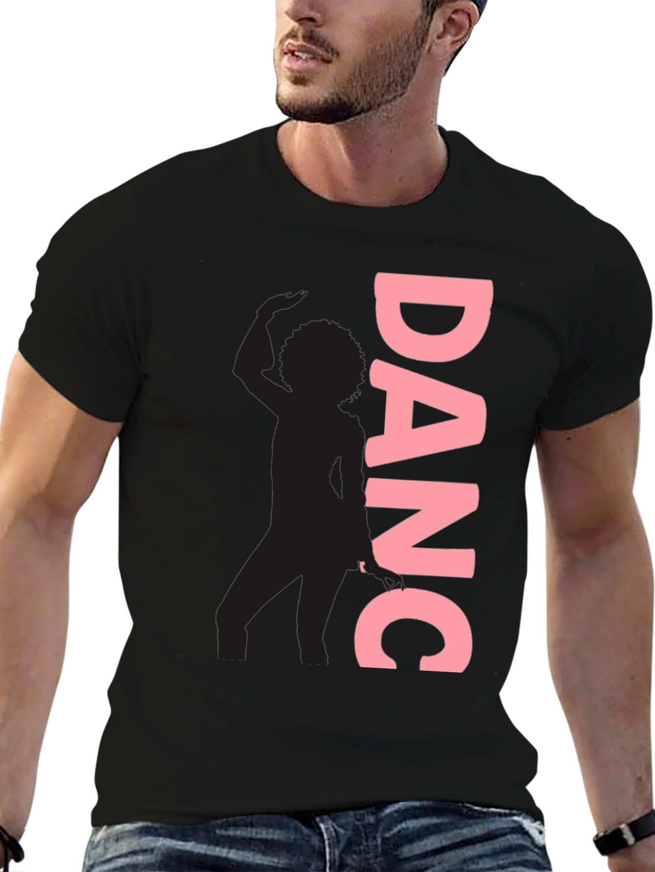 Black Dance Silhouette T-Shirt - Stylish & Trendy Black Tee view 6
