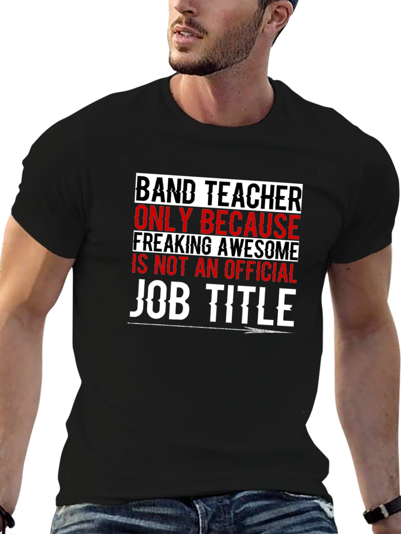 Black Band Teacher Funny T-Shirt view 6