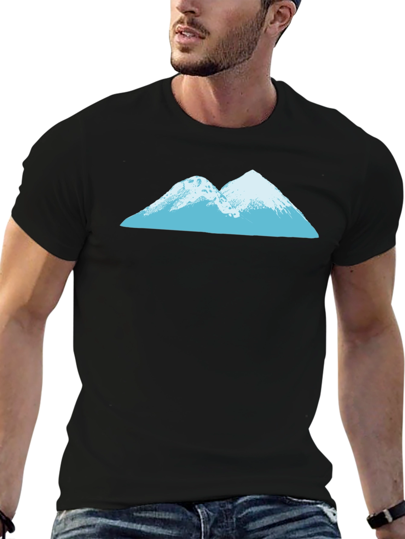 Black Mountain Graphic Tee - Black Cotton Blend view 6