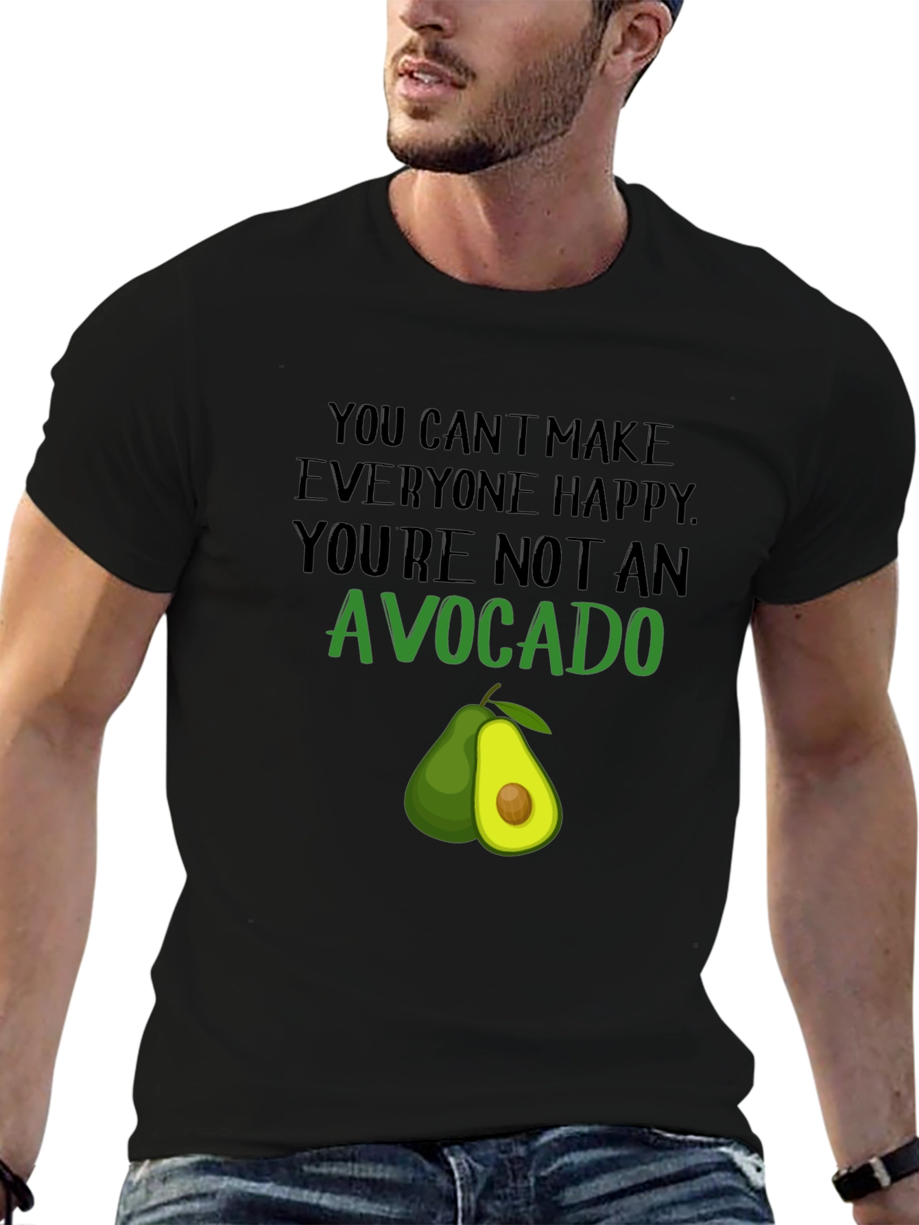 Black Avocado Graphic Tee - Funny Sarcastic T-Shirt view 6