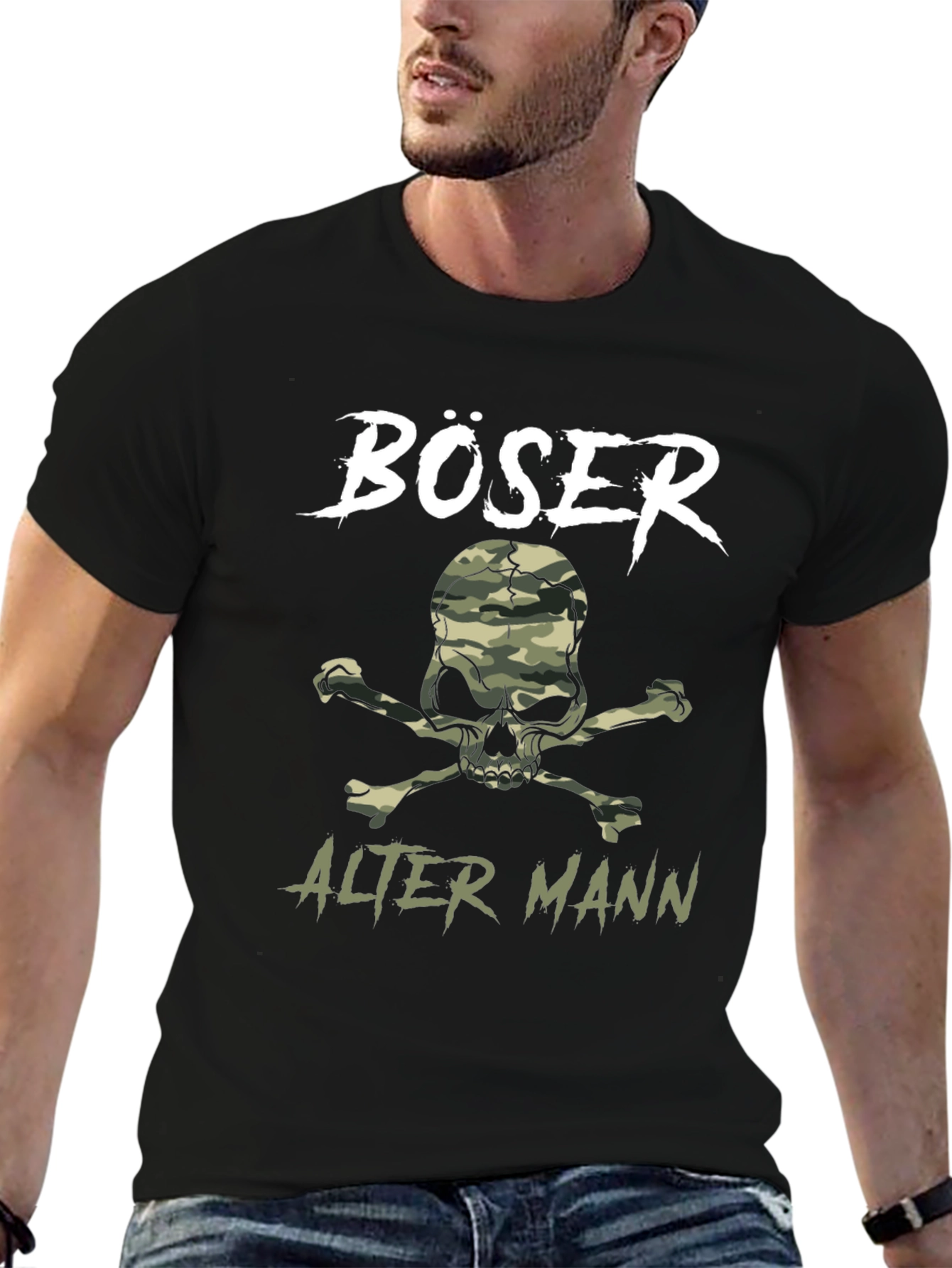 Black Böser Alter Mann T-Shirt view 6