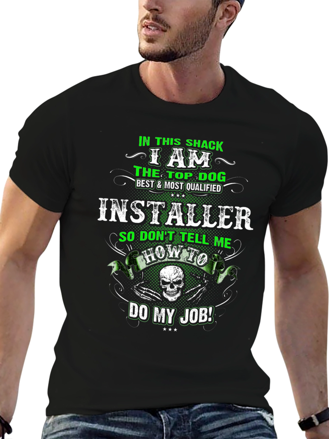 Black Installer Top Dog Black T-Shirt view 6