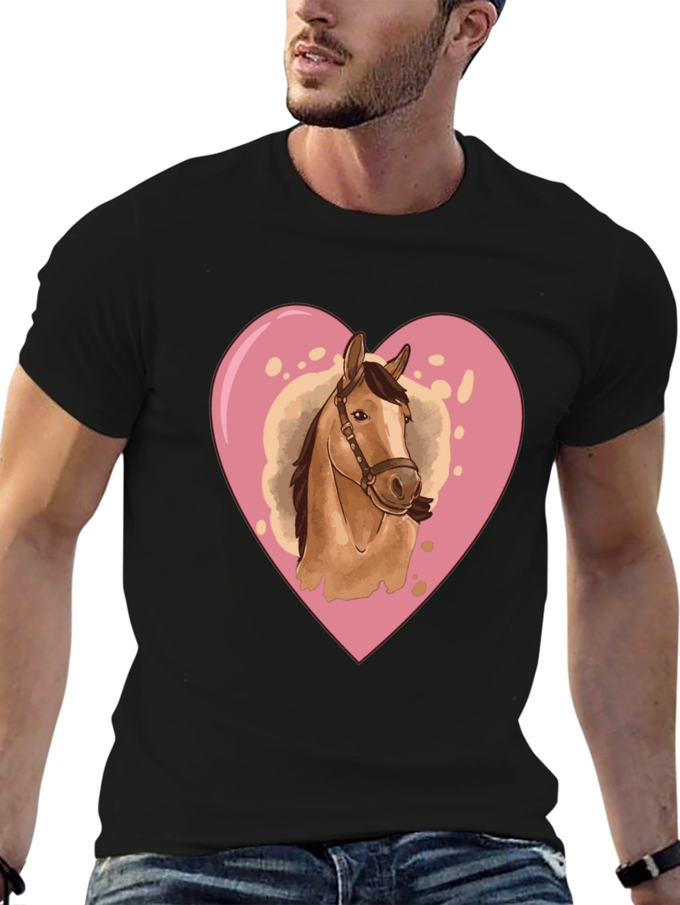 Black Horse Love Graphic Tee view 6