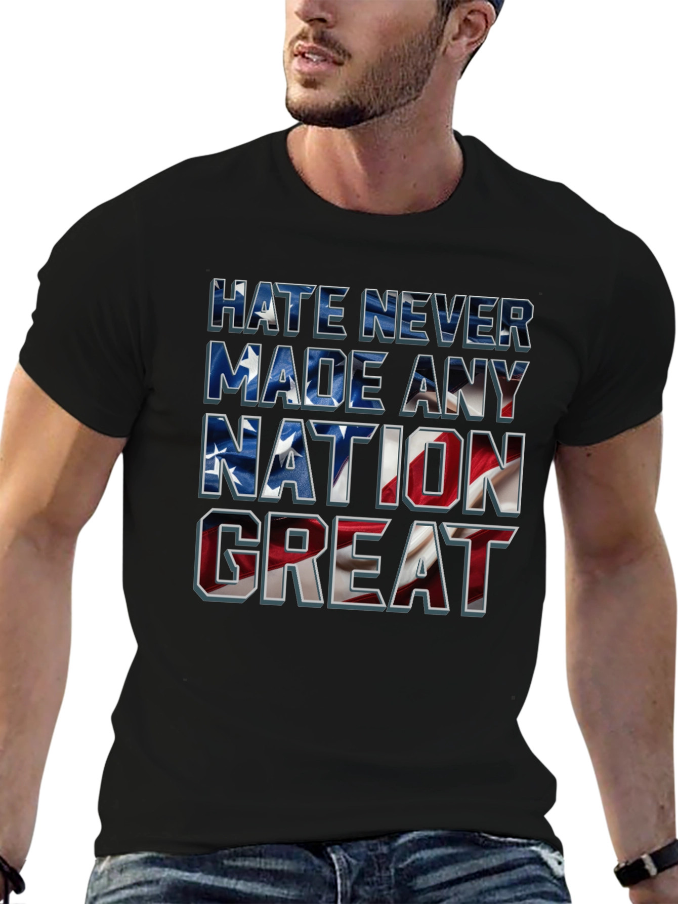 Black Hate Never Made Any Nation Great T-Shirt view 6