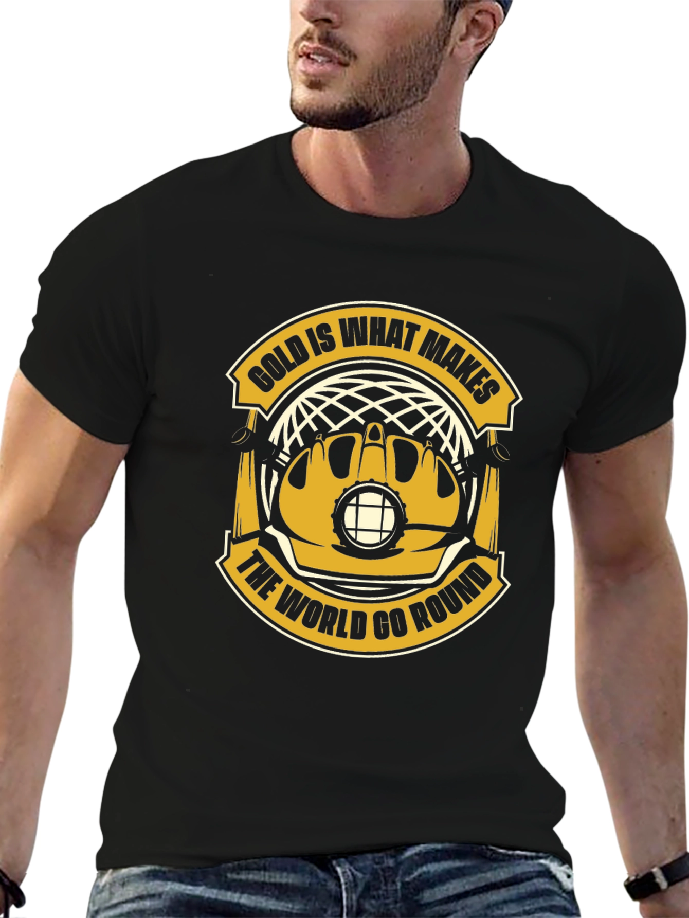 Black Gold Makes the World Go Round Black T-Shirt view 6