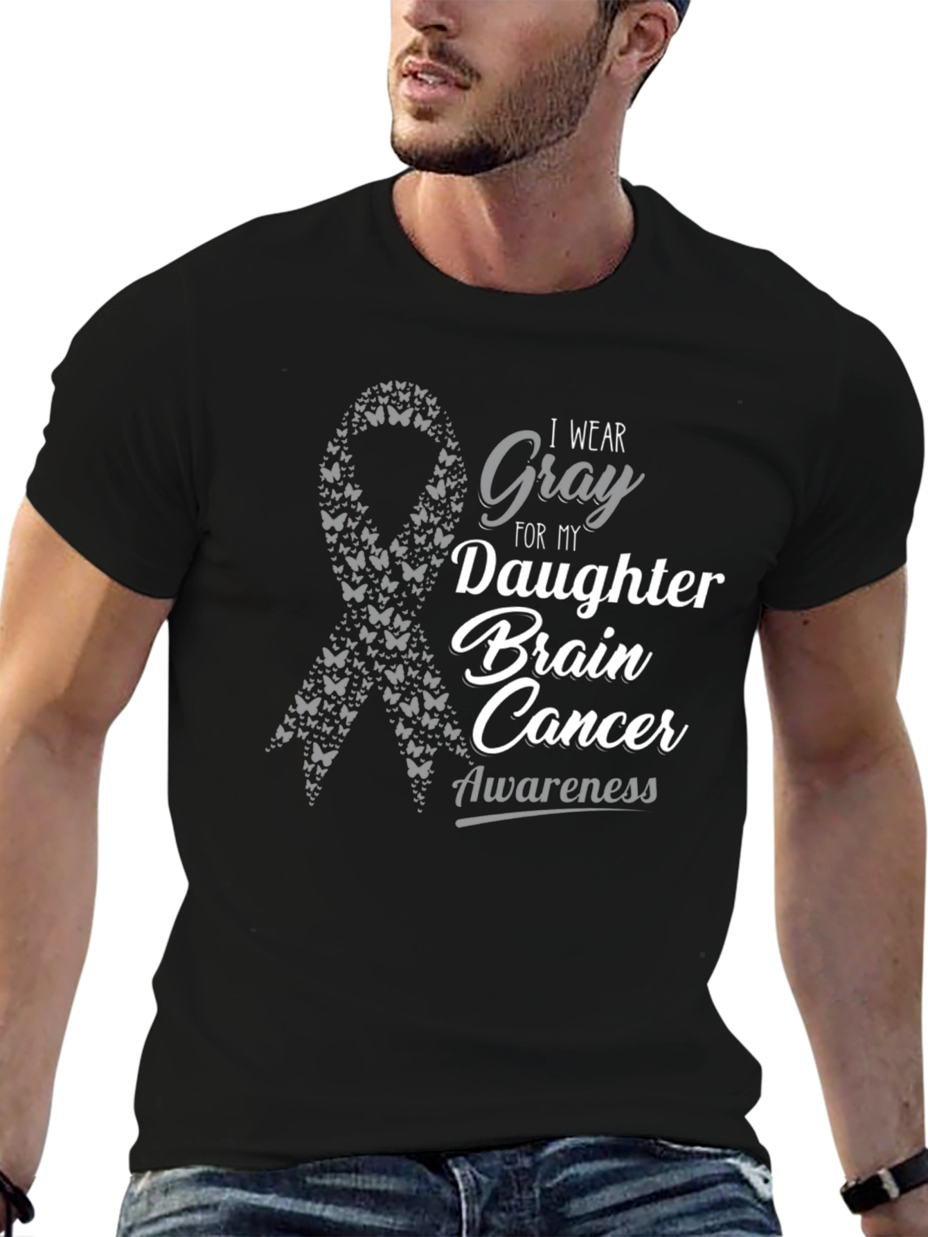 Gray Brain Cancer Awareness T-Shirt - 6