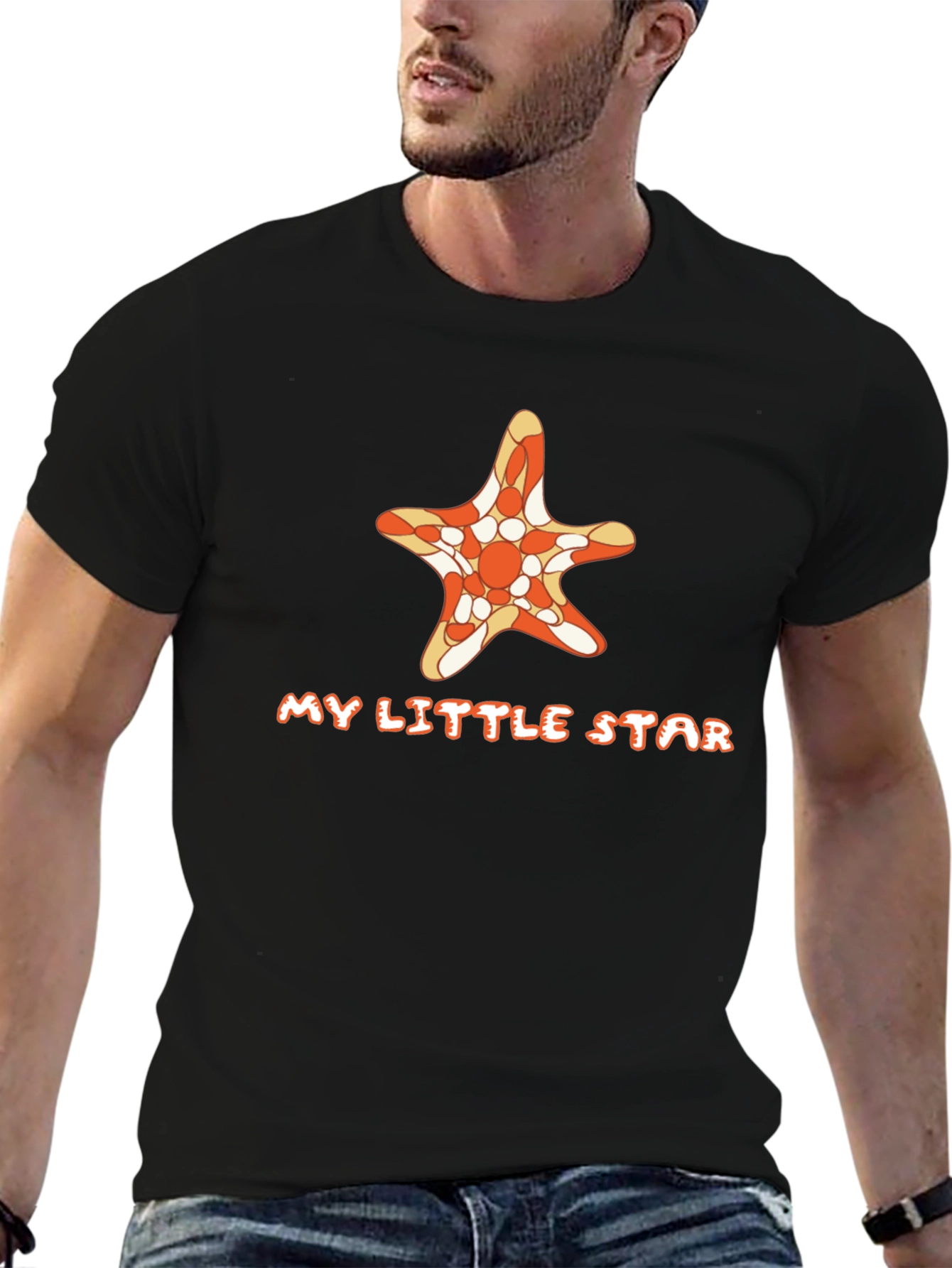Black My Little Star Graphic Tee - Unisex view 6