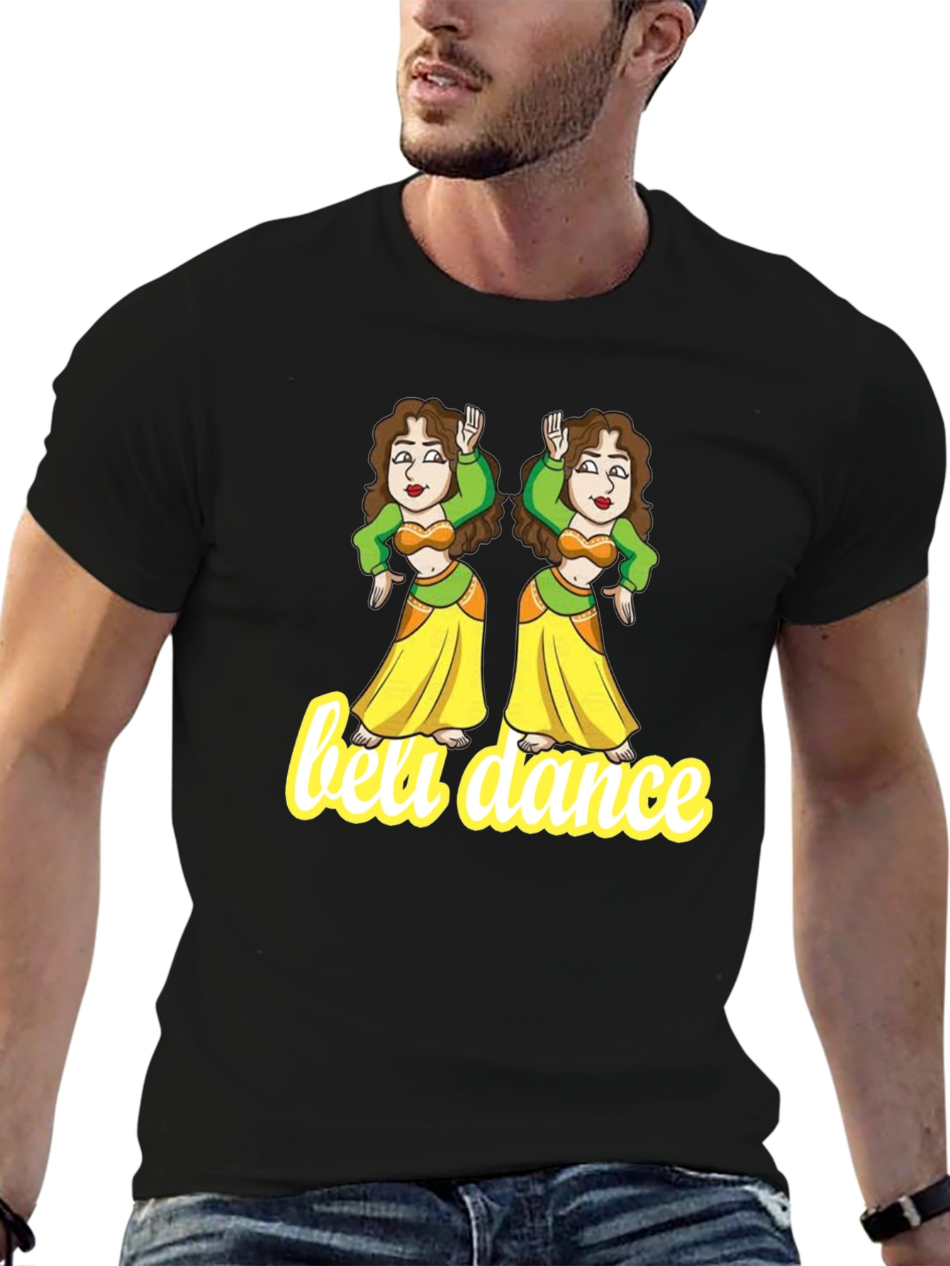 Black Belly Dance Graphic Tee - Unique Design view 6