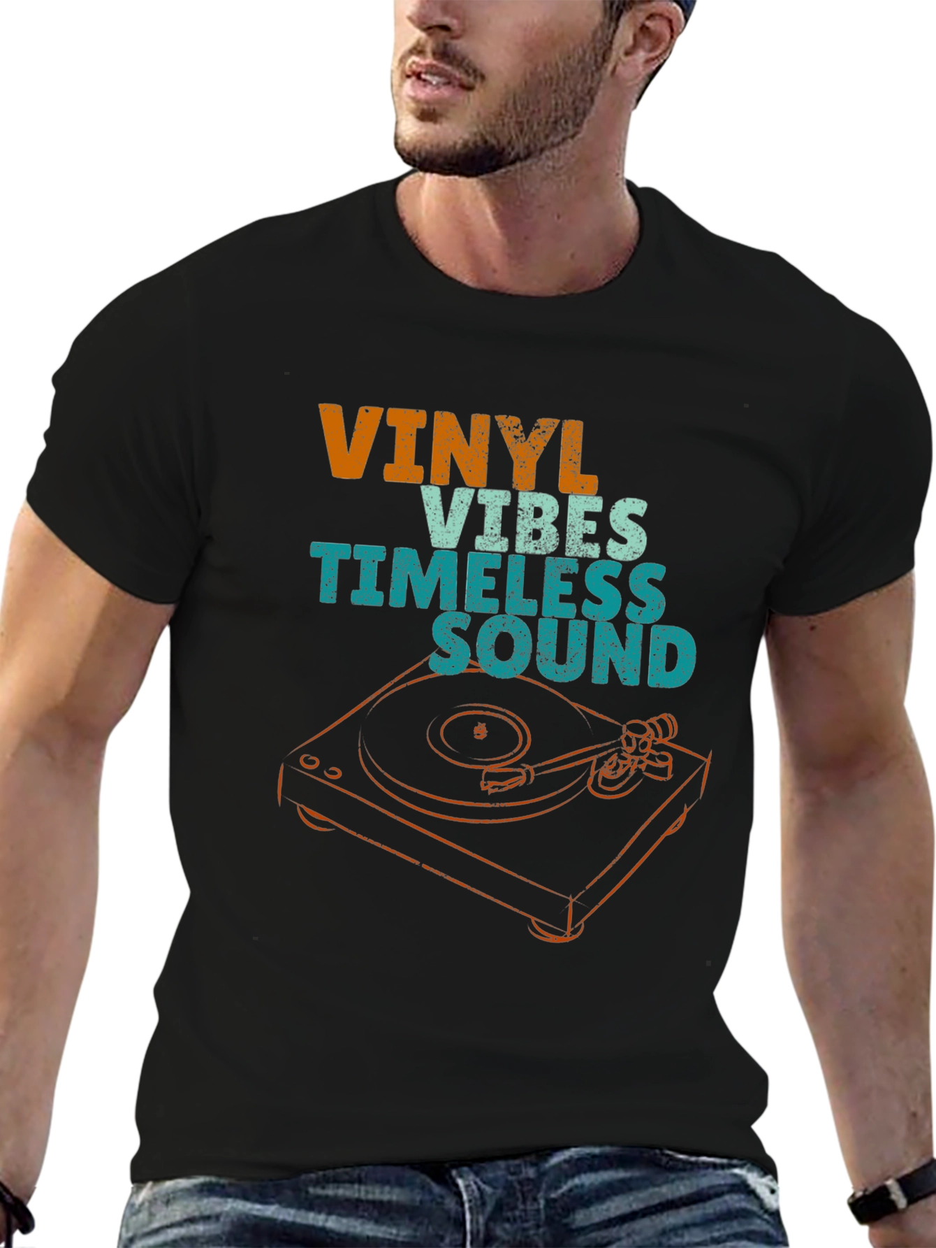 Black Vinyl Vibes Timeless Sound T-Shirt view 6