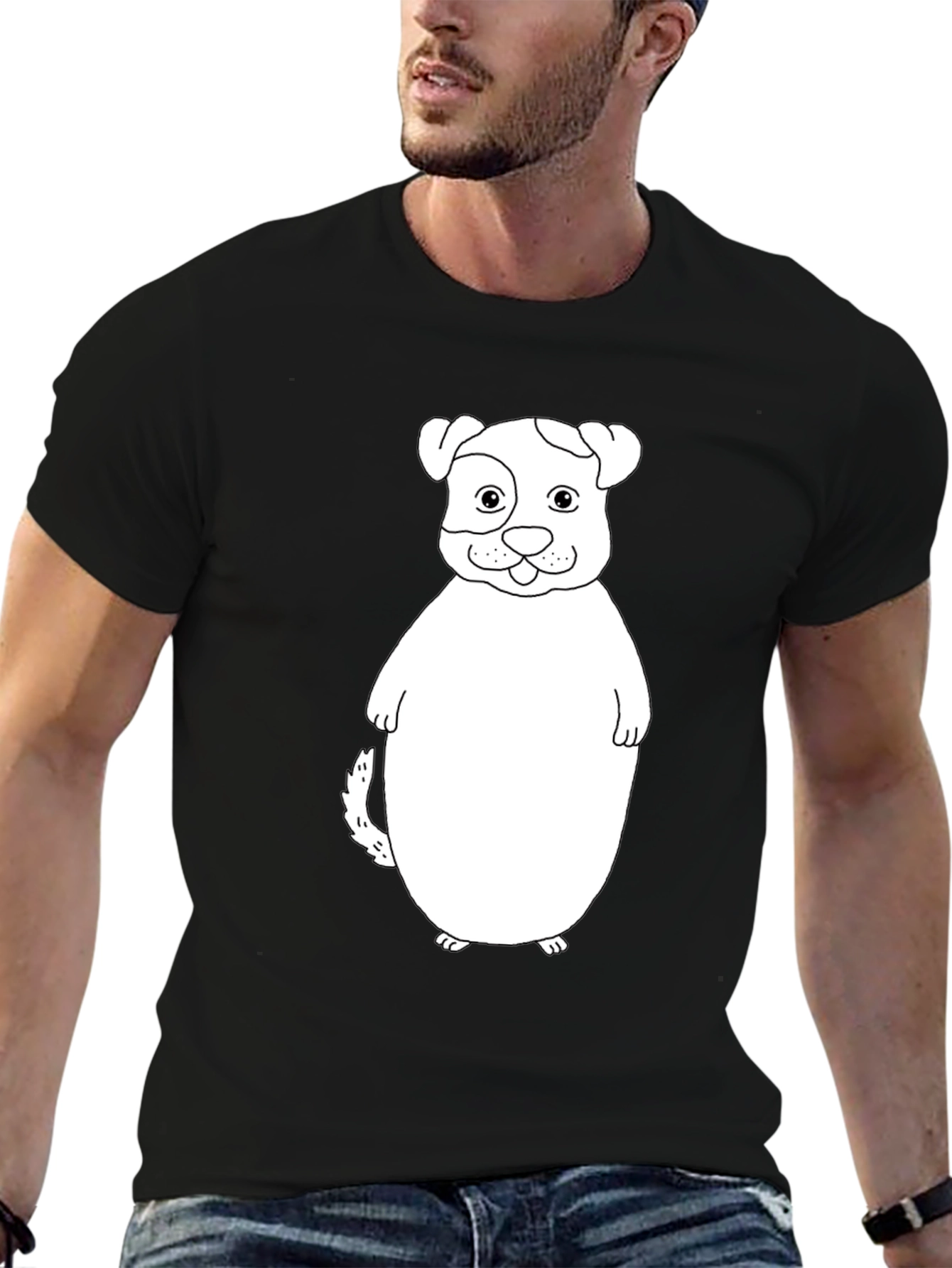 Black Dog Graphic Black T-Shirt view 6