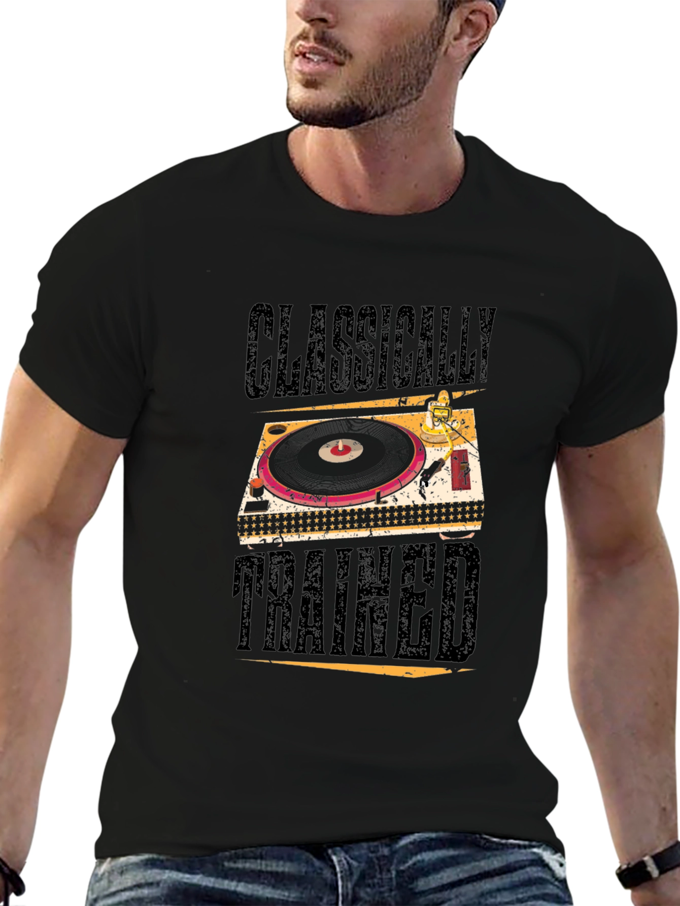 Black Classically Trained DJ Black Graphic Tee view 6