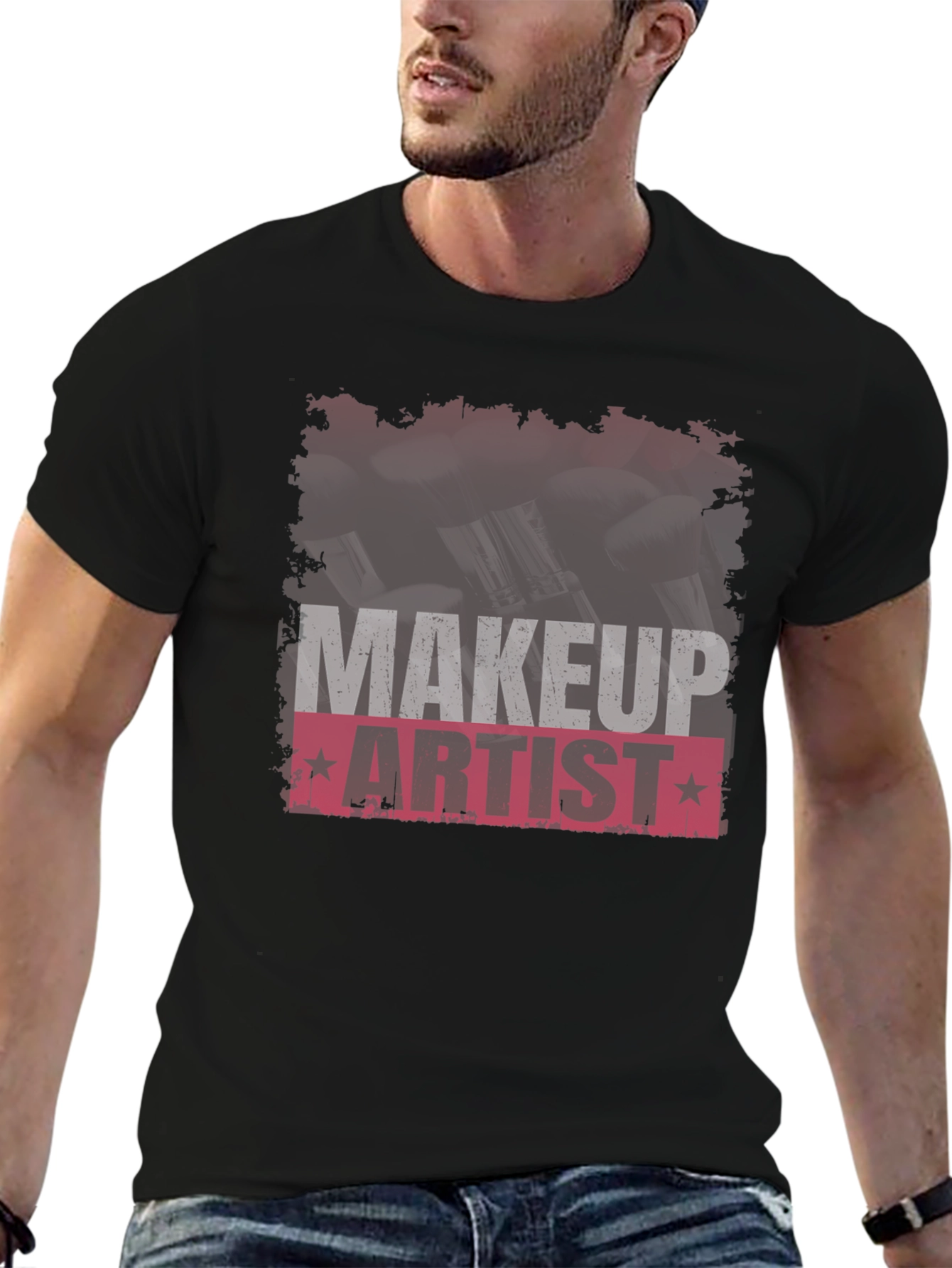 Black Makeup Artist T-Shirt - Stylish and Comfortable view 6