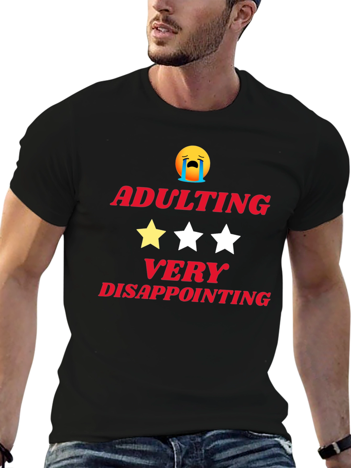 Black Adulting Disappointing T-Shirt view 6