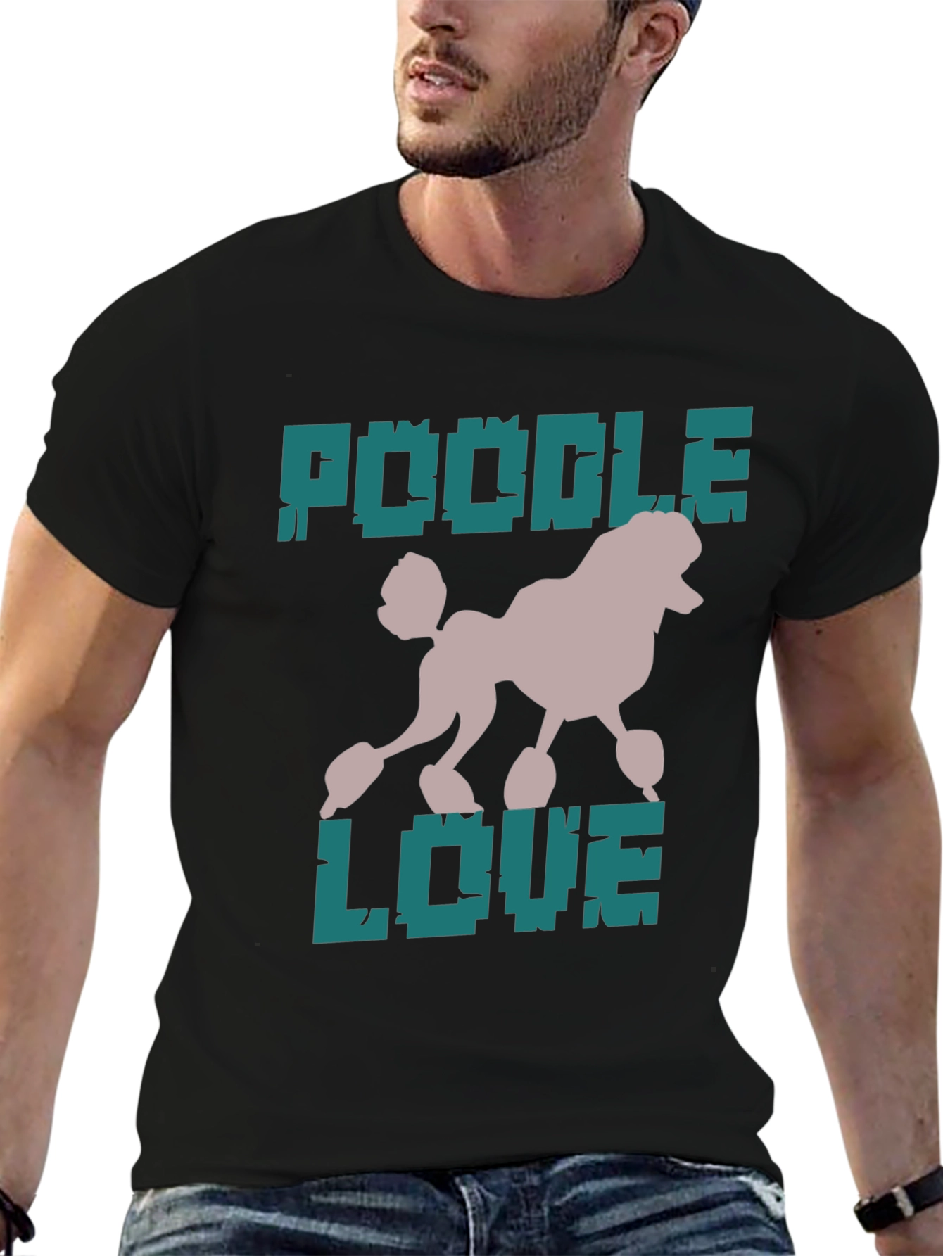 Black Poodle Love Graphic T-Shirt view 6