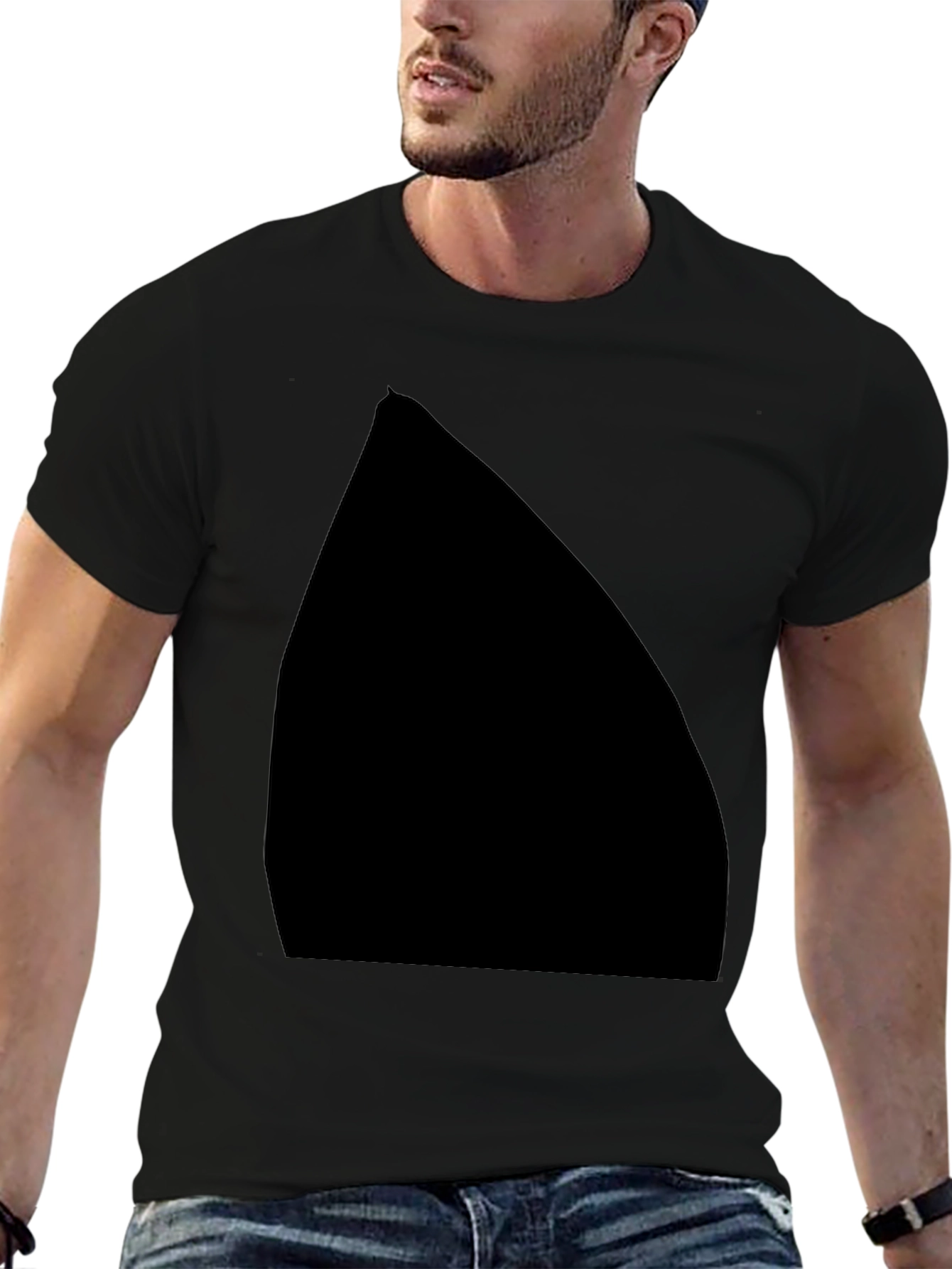 Black Classic Black Crew Neck T-Shirt view 6