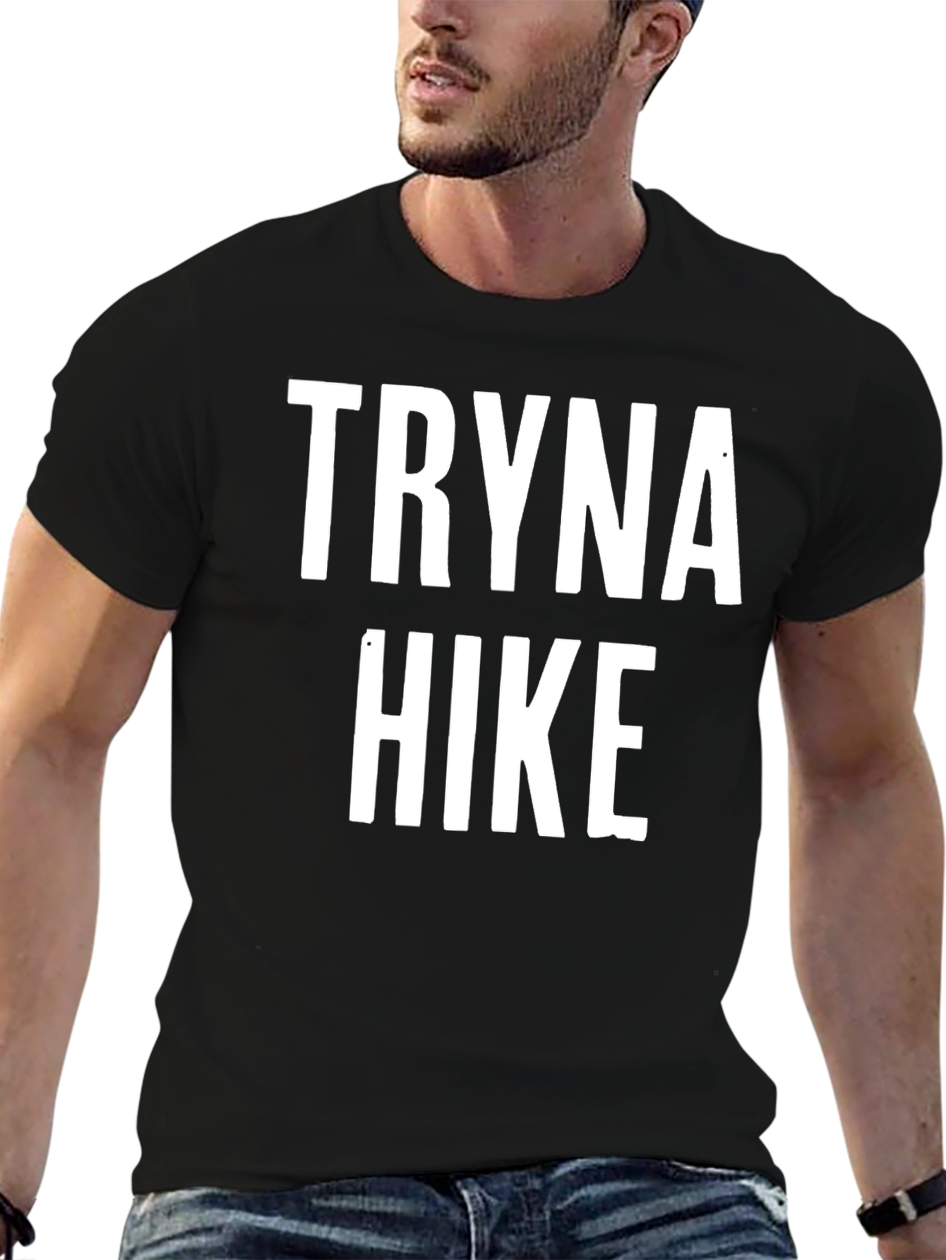 Black Tryna Hike Graphic Tee - Black view 6