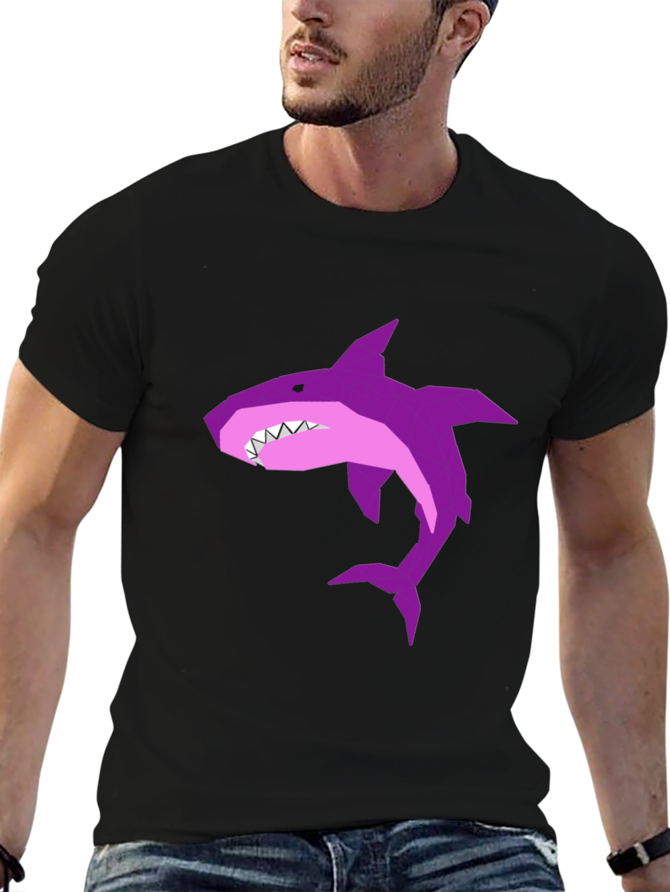 Black Shark Graphic Tee - Bold & Unique Style view 6