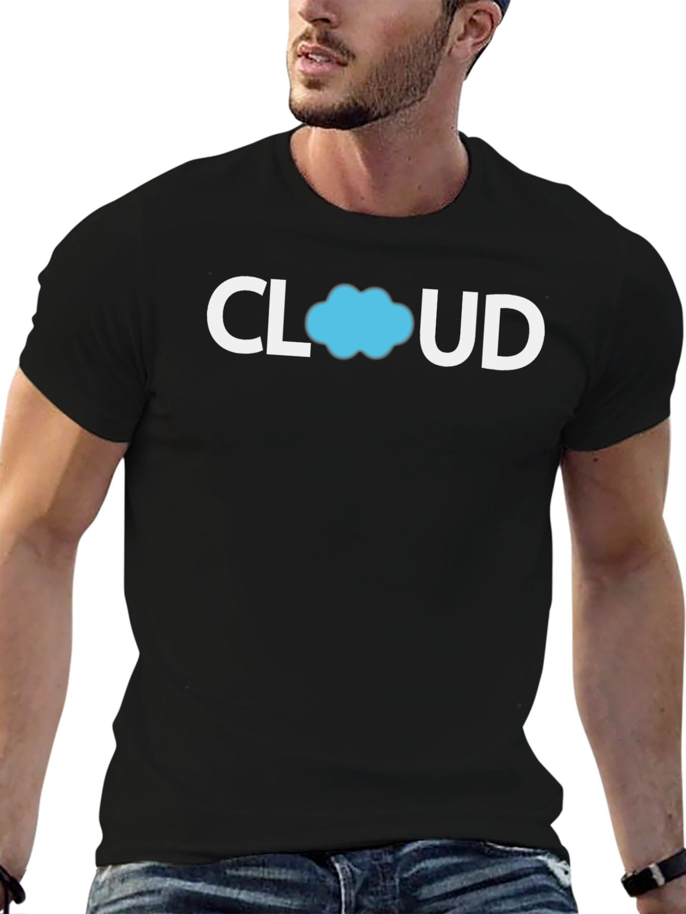 Black Cloud Graphic Black T-Shirt view 6