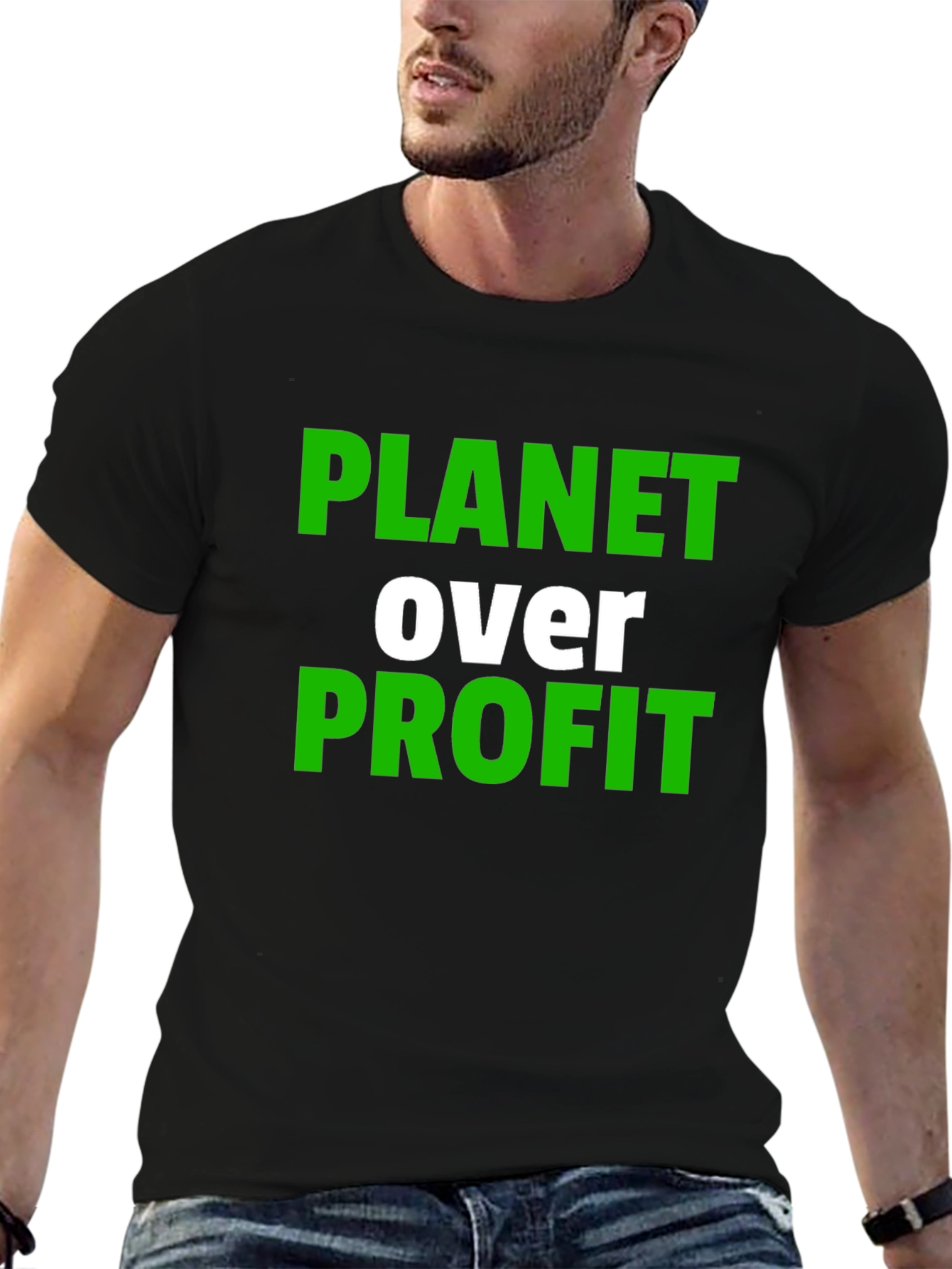 Black Planet Over Profit Graphic Tee - Black view 6