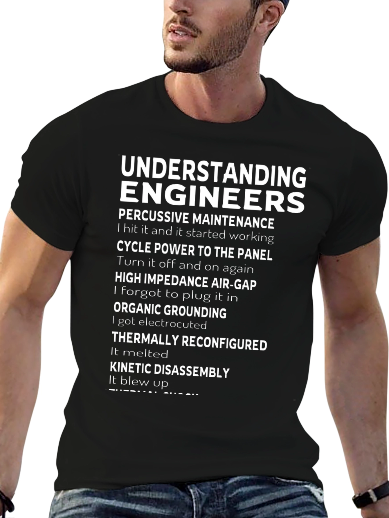 Black Understanding Engineers Black T-Shirt view 6