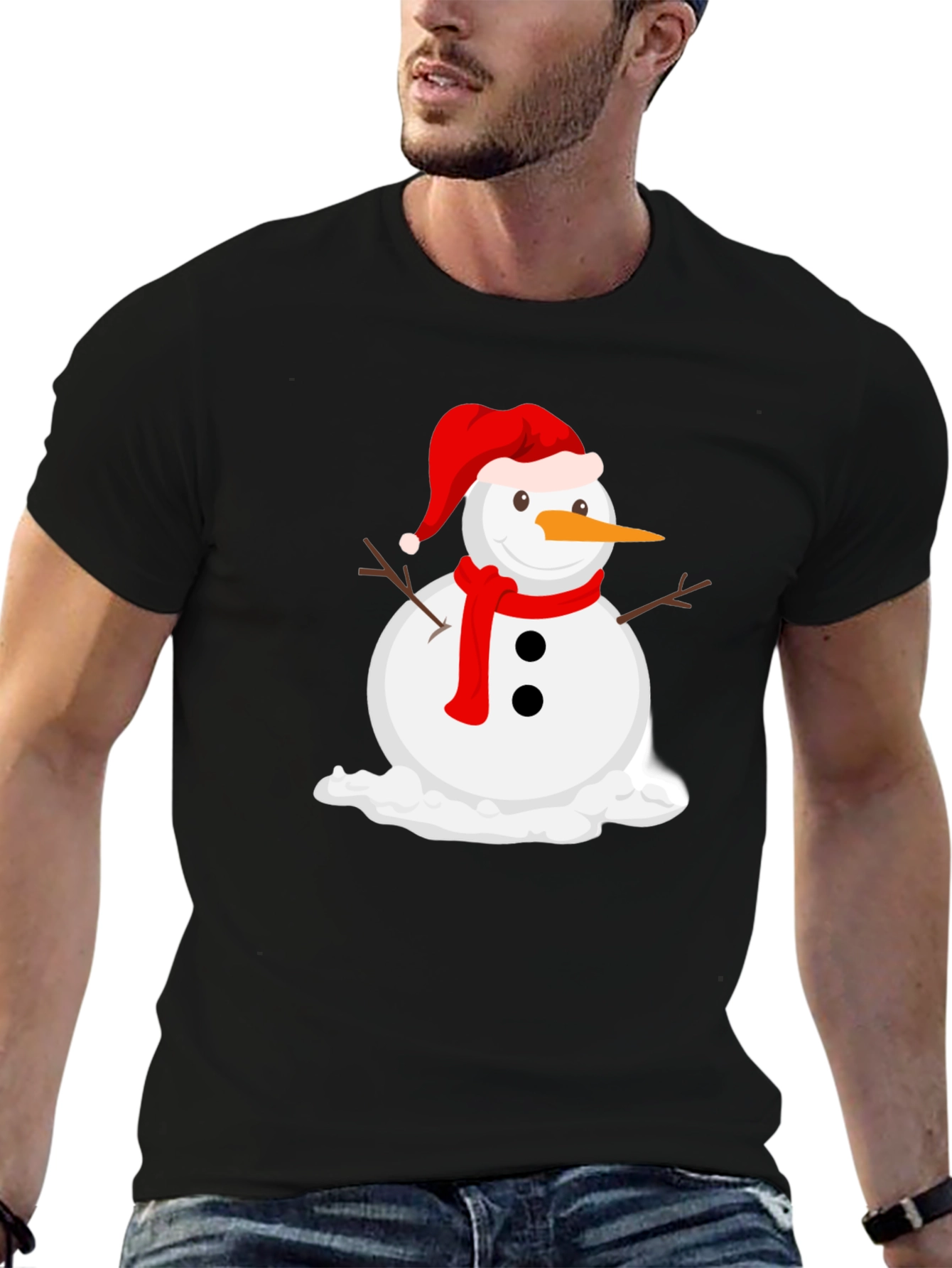 Black Melting Snowman Graphic Tee - Holiday Cheer view 6
