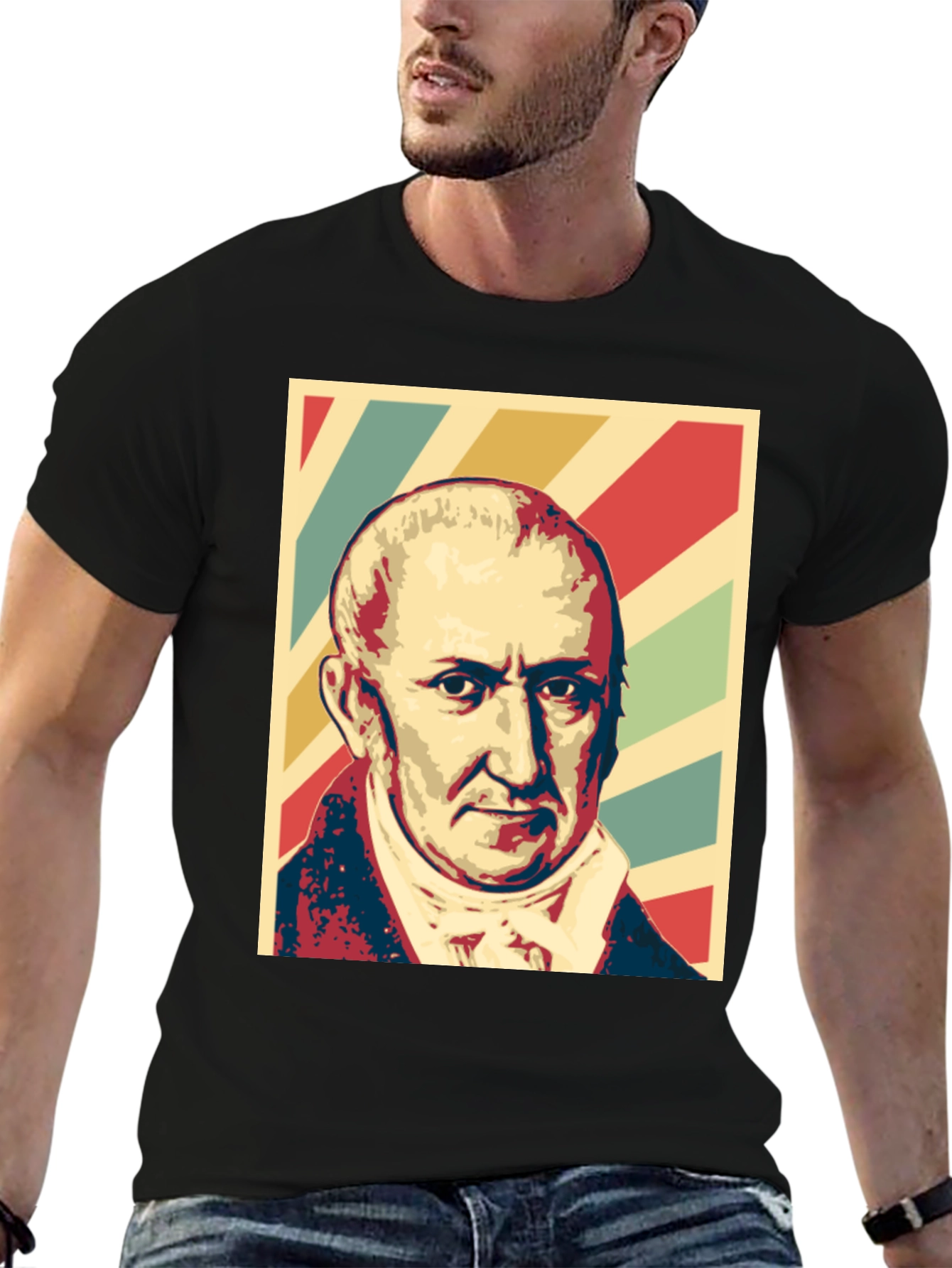 Historical Figure Portrait Graphic T-Shirt - 6