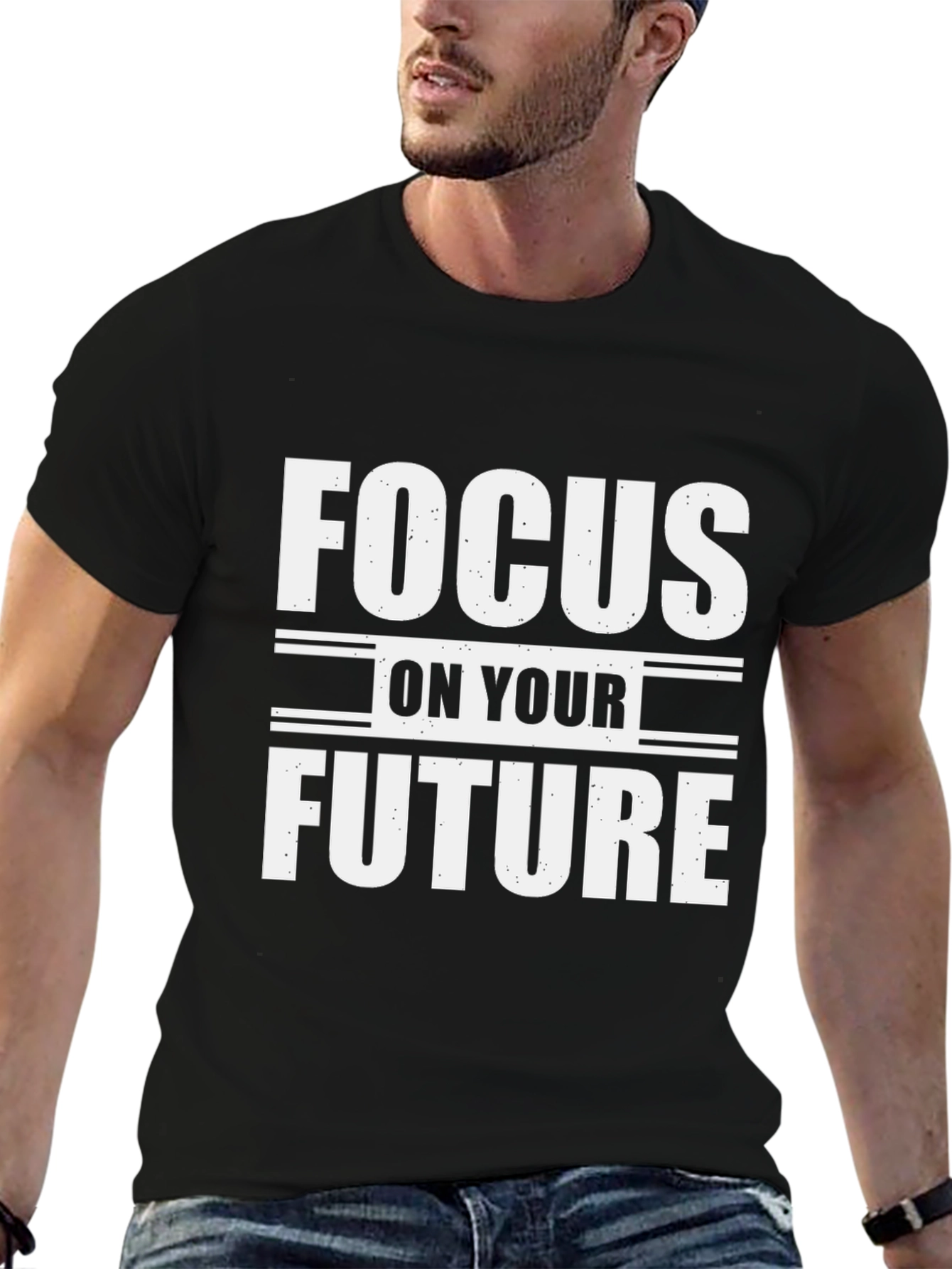 Black Focus on Your Future Graphic Tee - Black view 6