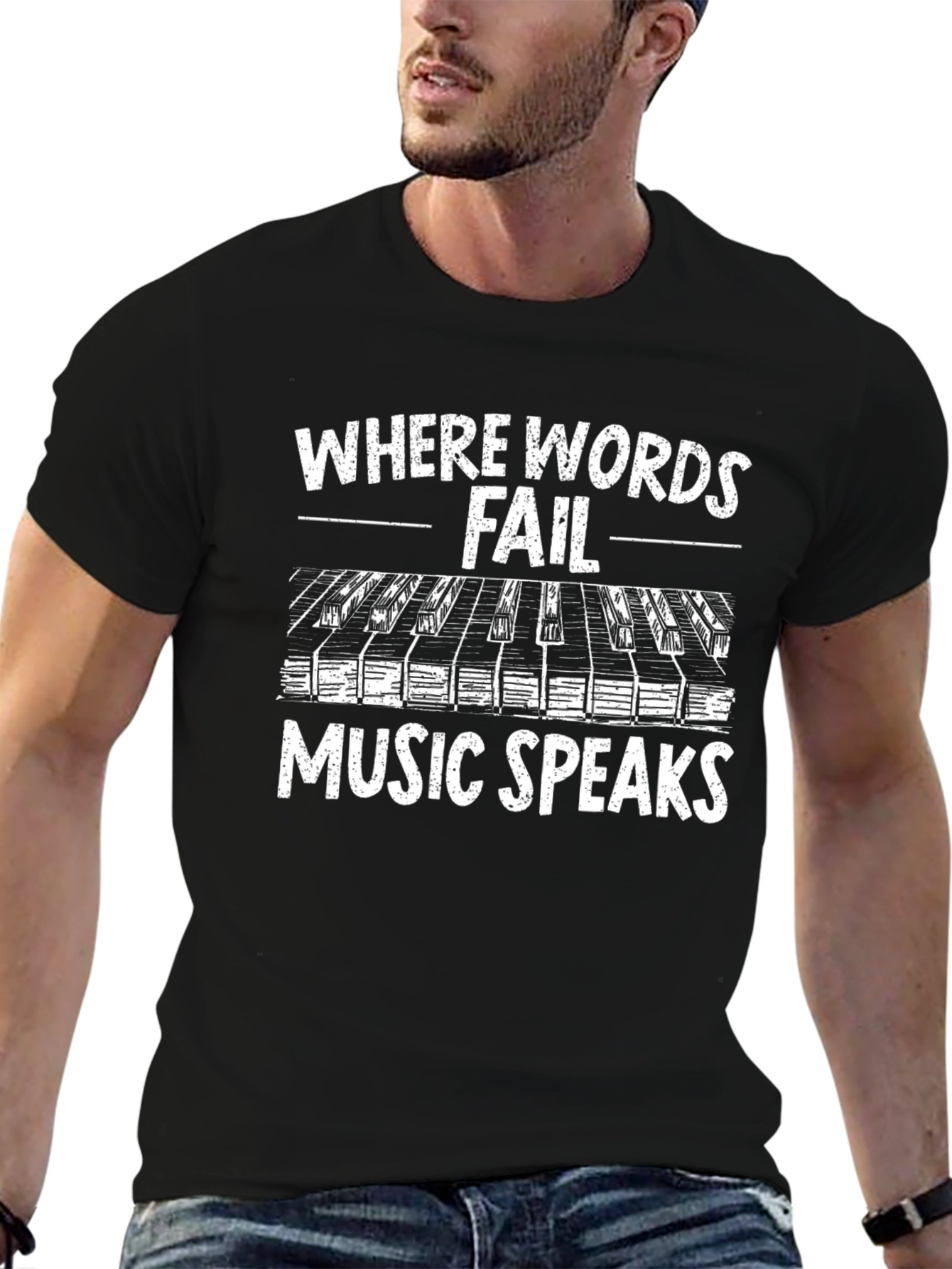 Black Music Speaks Graphic Tee view 6
