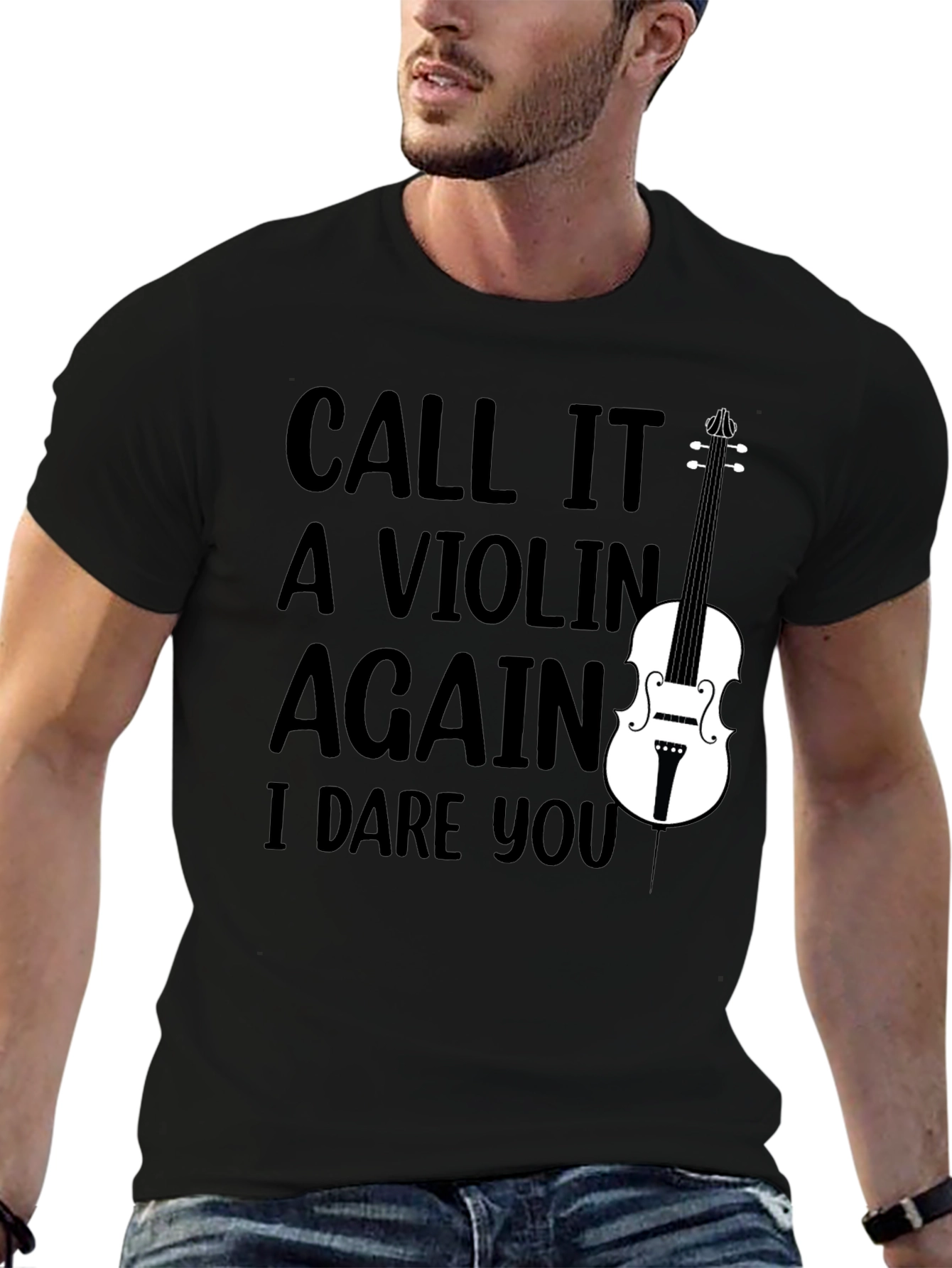 Black Call It A Violin Again, Funny Musician T-Shirt view 6