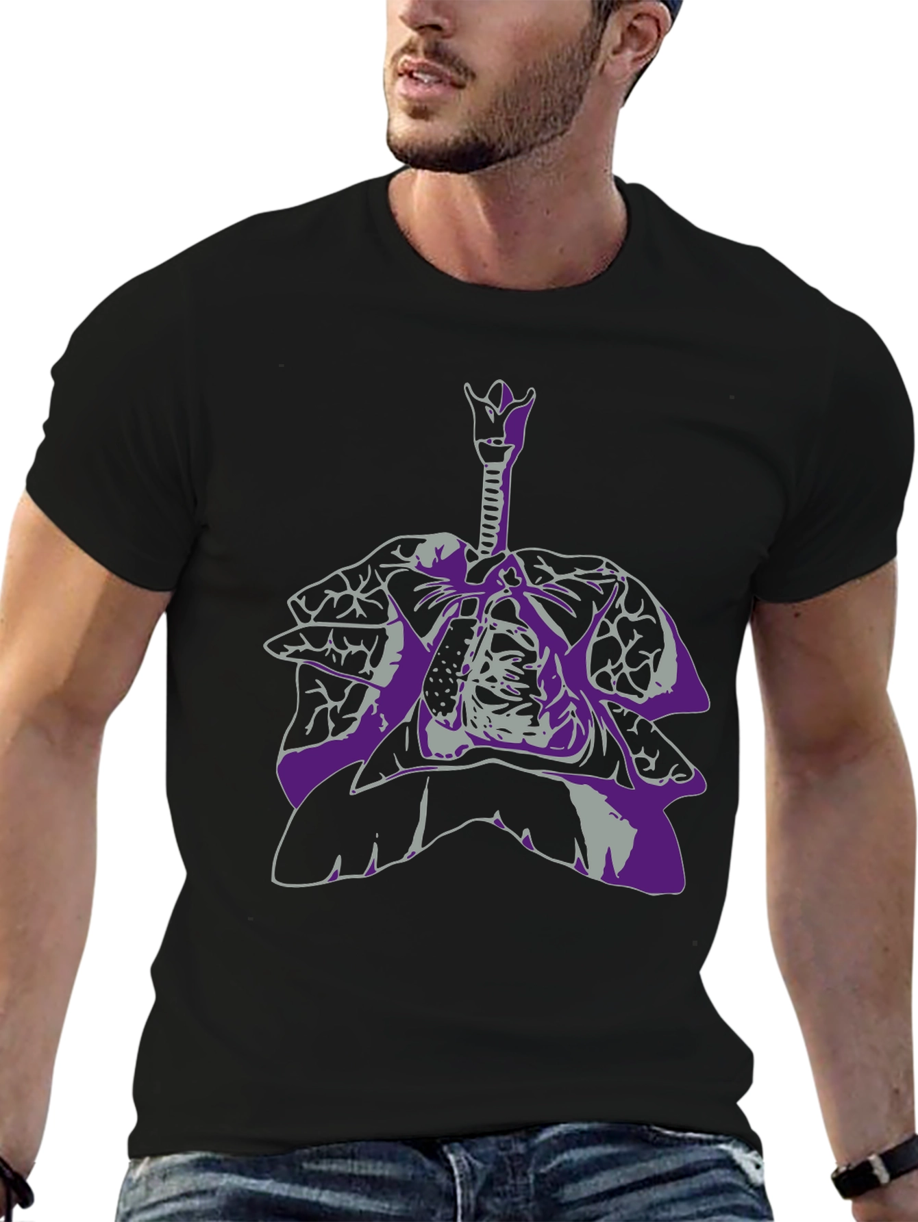 Anatomical Lungs Graphic Tee - Unique Design - 6