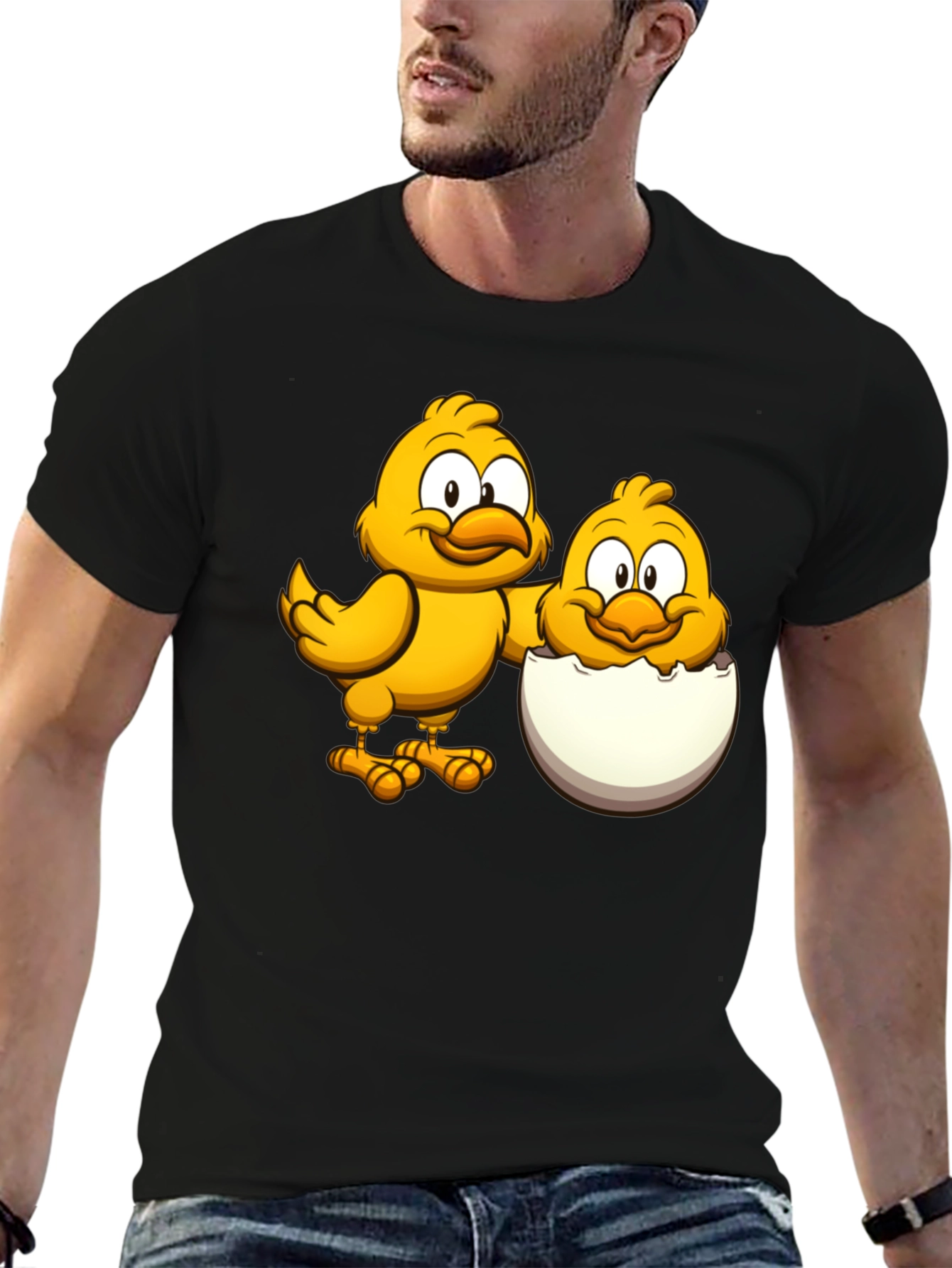 Black Cute Chick Graphic Tee view 6