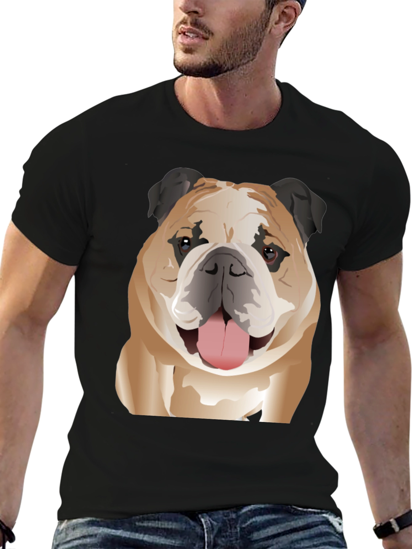 Black Bulldog Graphic T-Shirt - Trendy Pet Lover Tee view 6