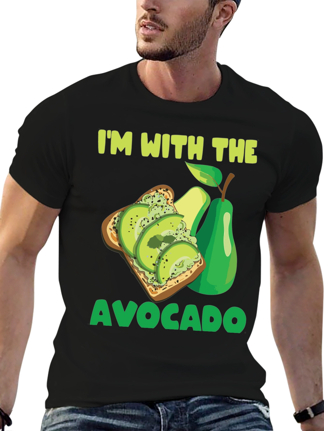 Black I'm With The Avocado T-Shirt view 6