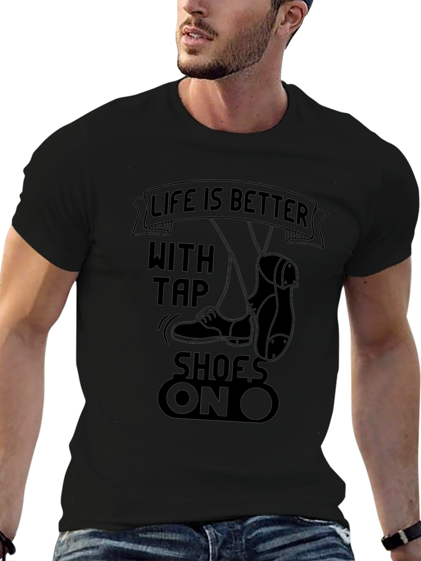 Black Life is Better With Tap Shoes On T-Shirt view 6