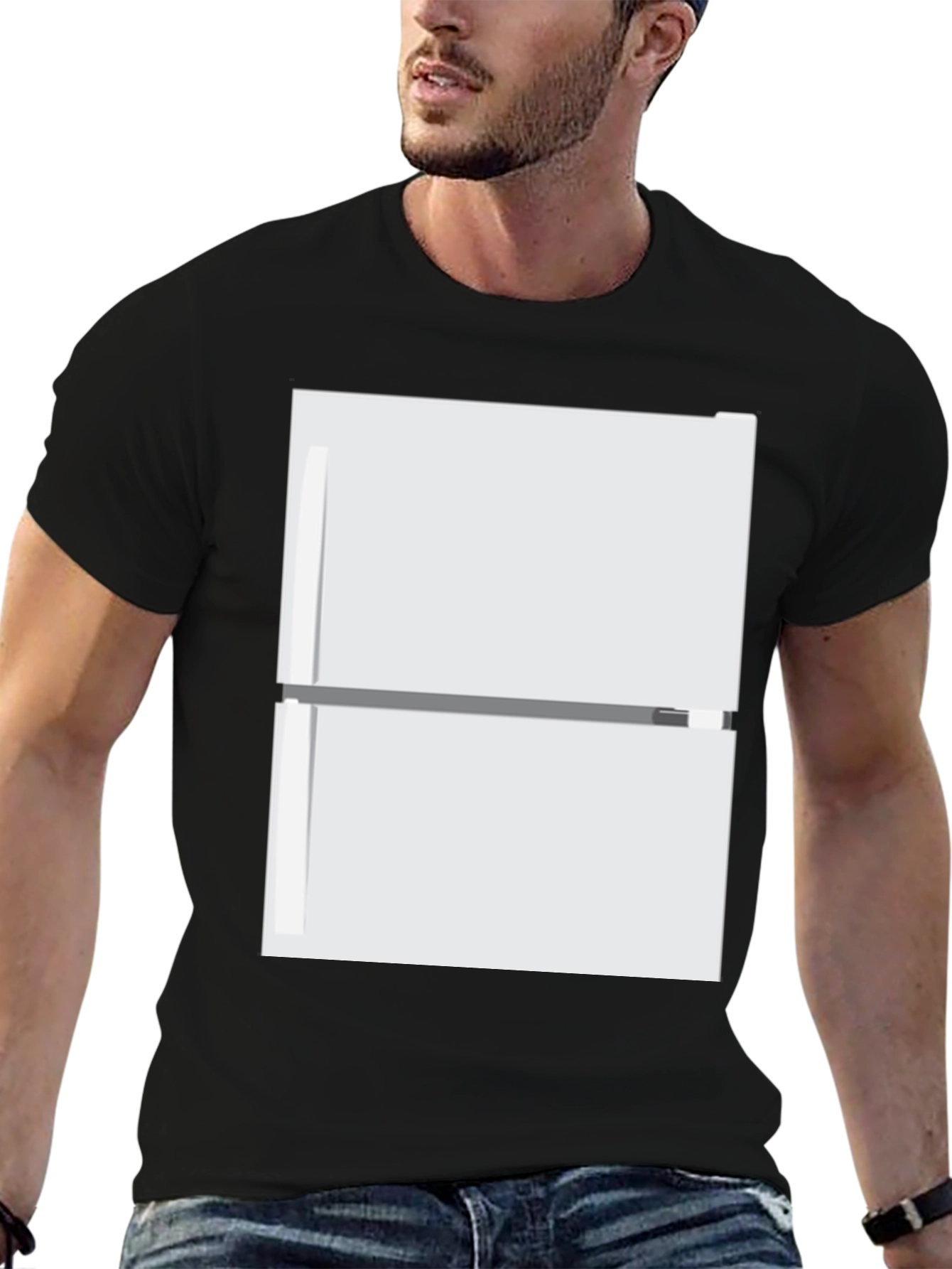 Black Novelty Refrigerator T-Shirt view 6