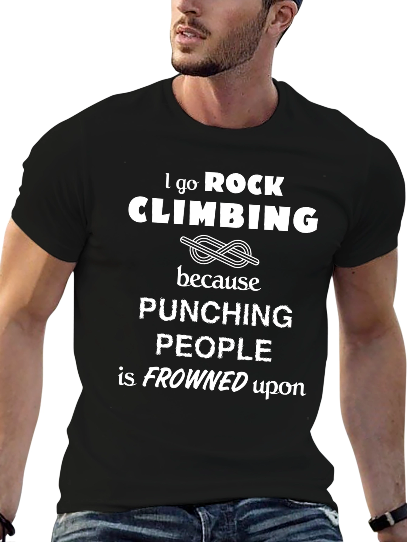 Black Rock Climbing Pun T-Shirt view 6