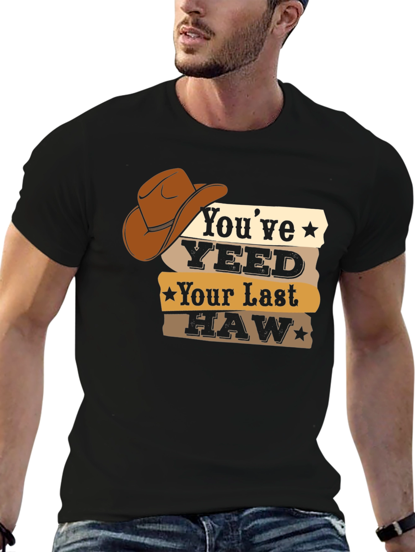 Black You've Yeeted Your Last Haw T-Shirt view 6
