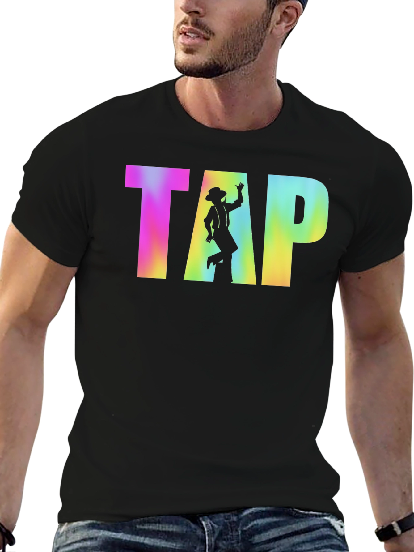 Black Retro Tap Dancer T-Shirt view 6
