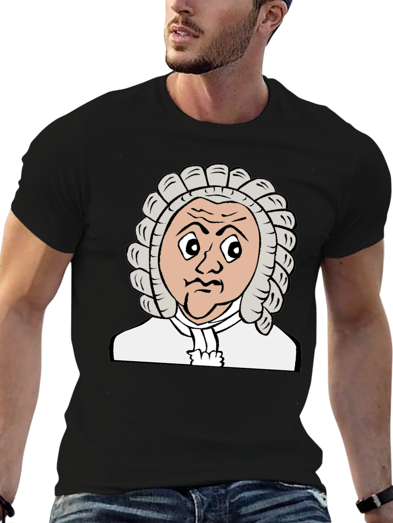 Black Bach Graphic Print Black T-Shirt view 6