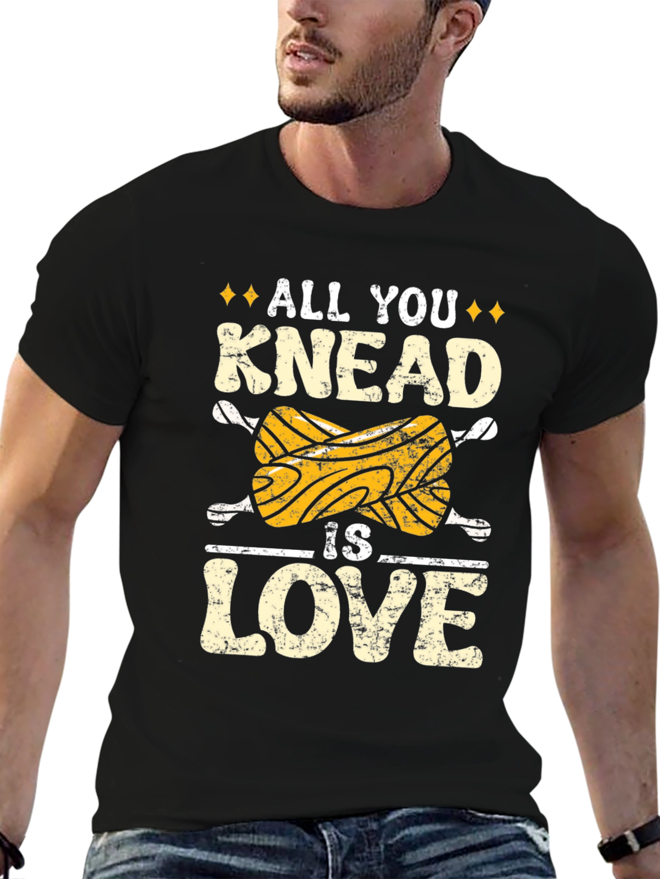 Black All You Knead Is Love T-Shirt view 6